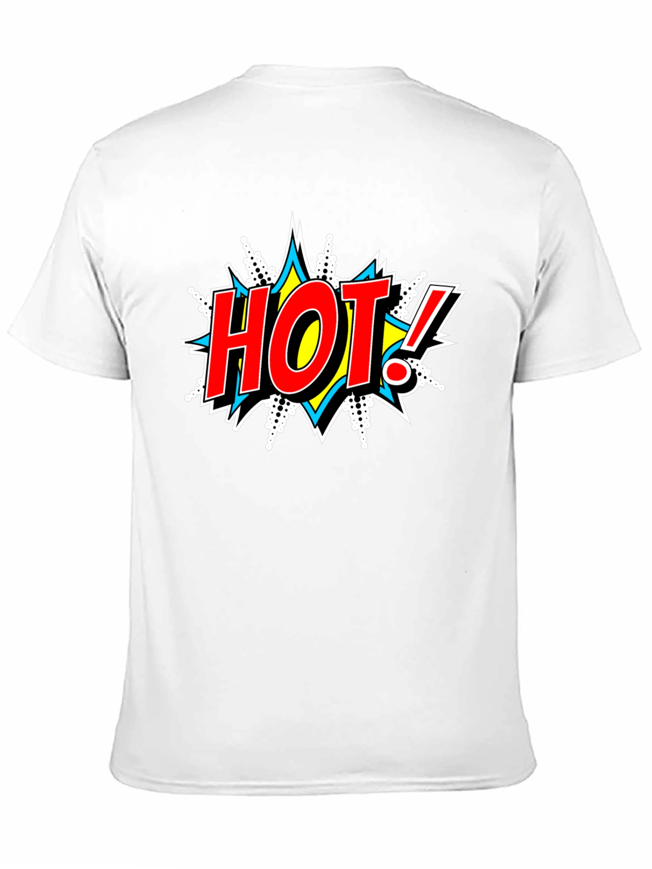 Comic Style HOT! Graphic Black T-Shirt