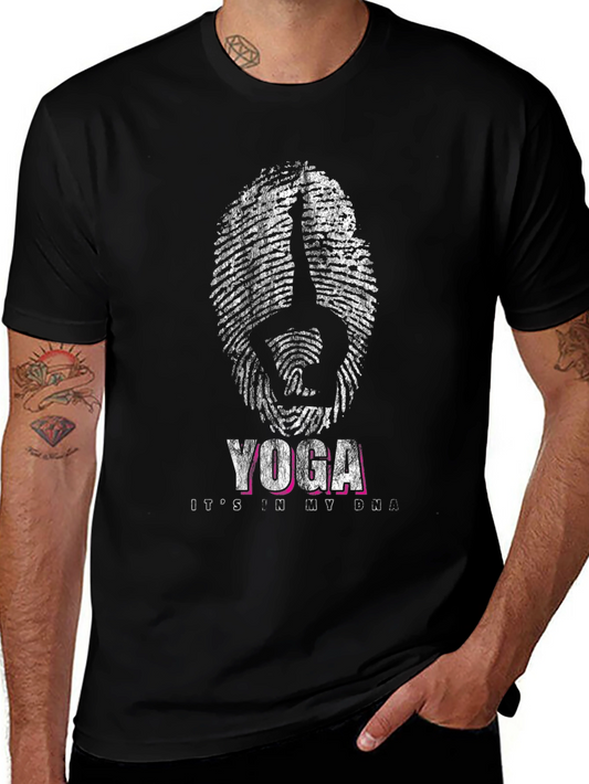 Yoga DNA T-Shirt - Black Graphic Tee for Yogis