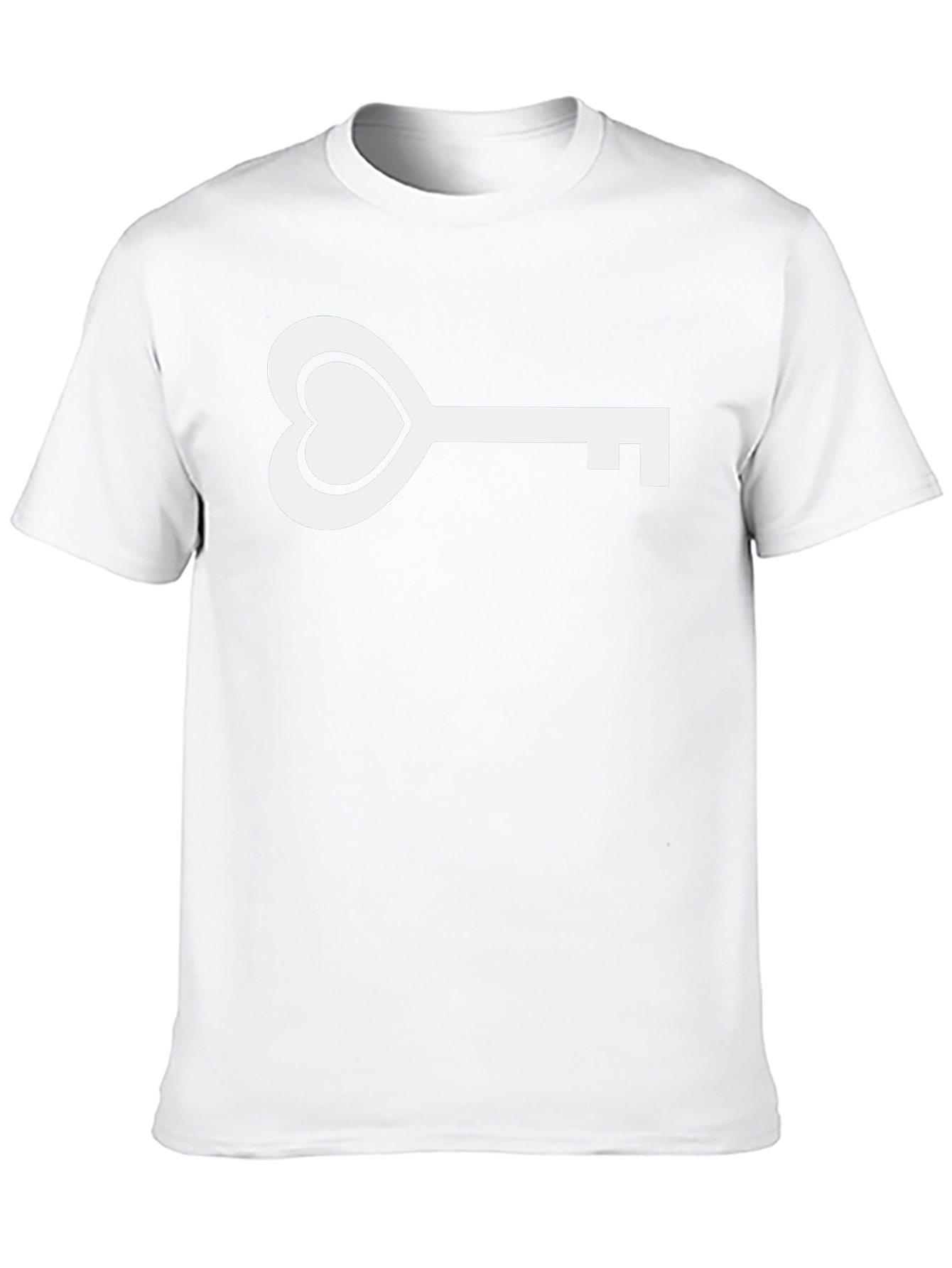 Heart Key Graphic Tee - Modern Black T-Shirt