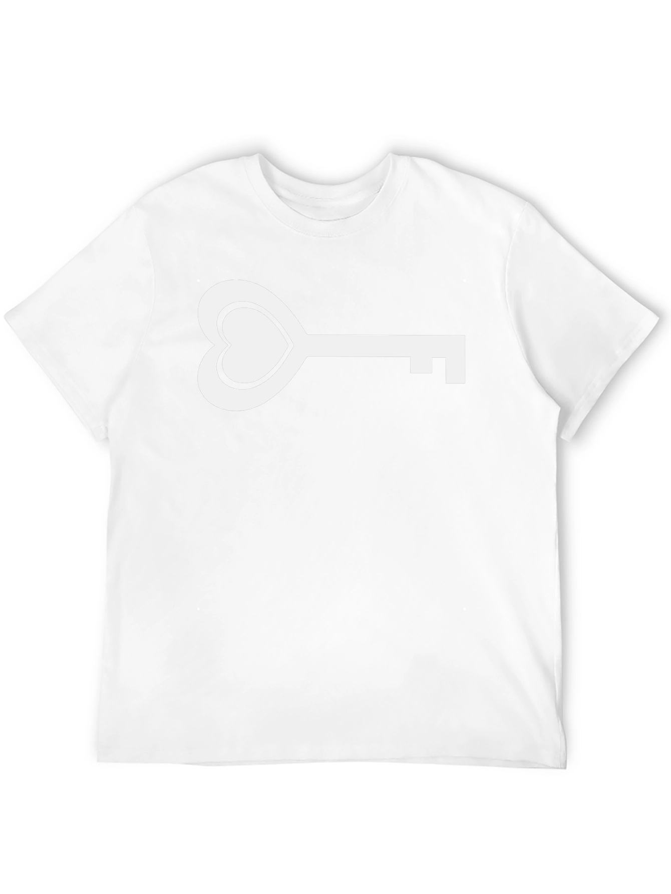 Heart Key Graphic Tee - Modern Black T-Shirt