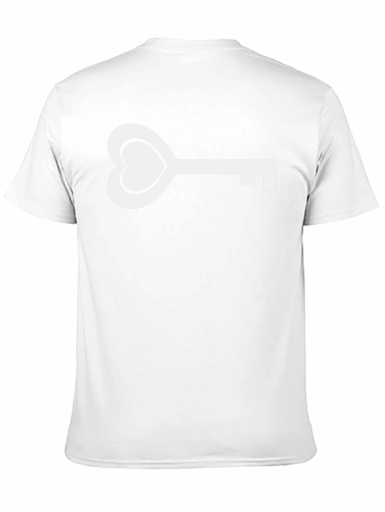 Heart Key Graphic Tee - Modern Black T-Shirt