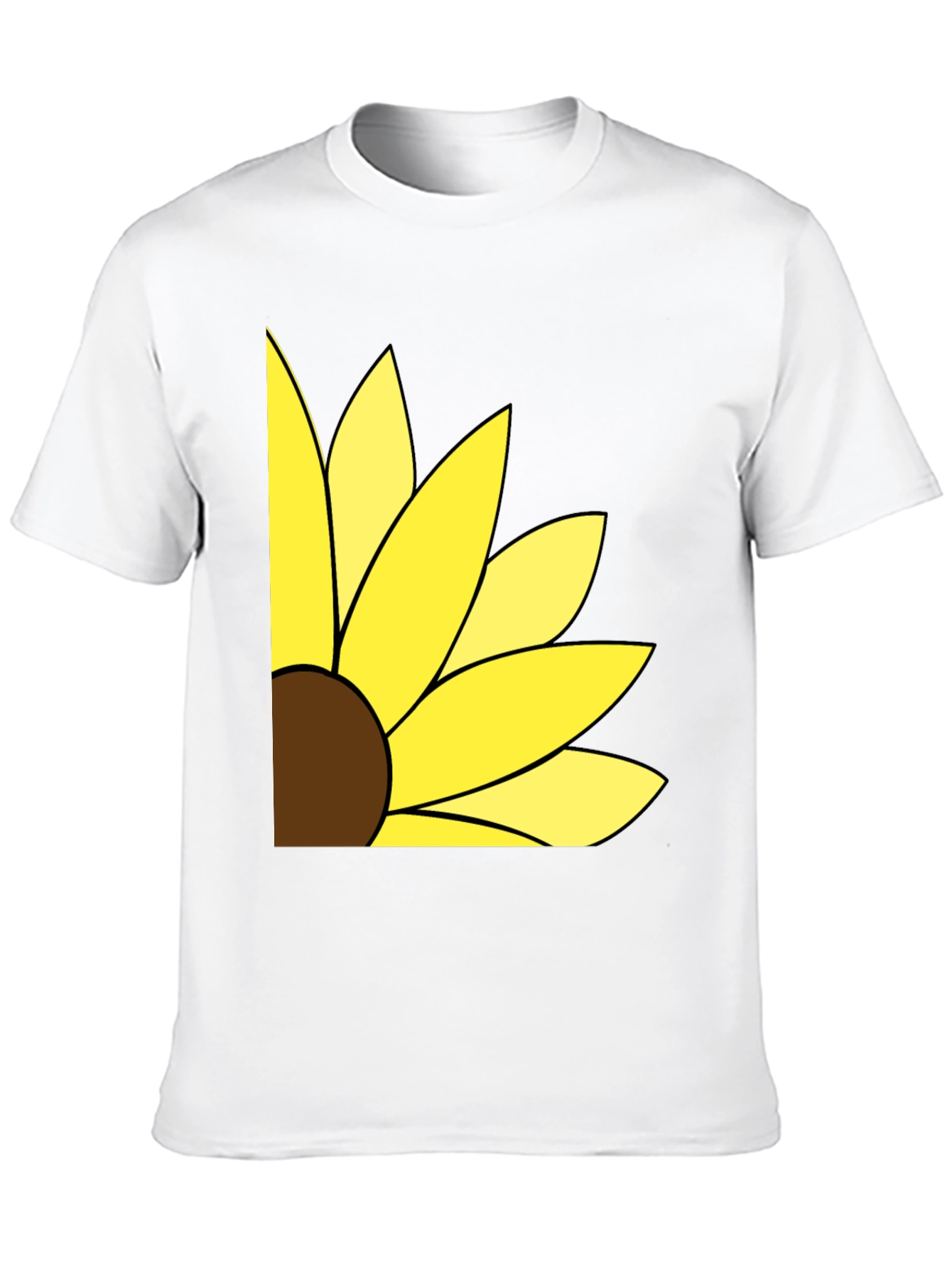 Sunflower Graphic T-Shirt - Black Cotton Blend