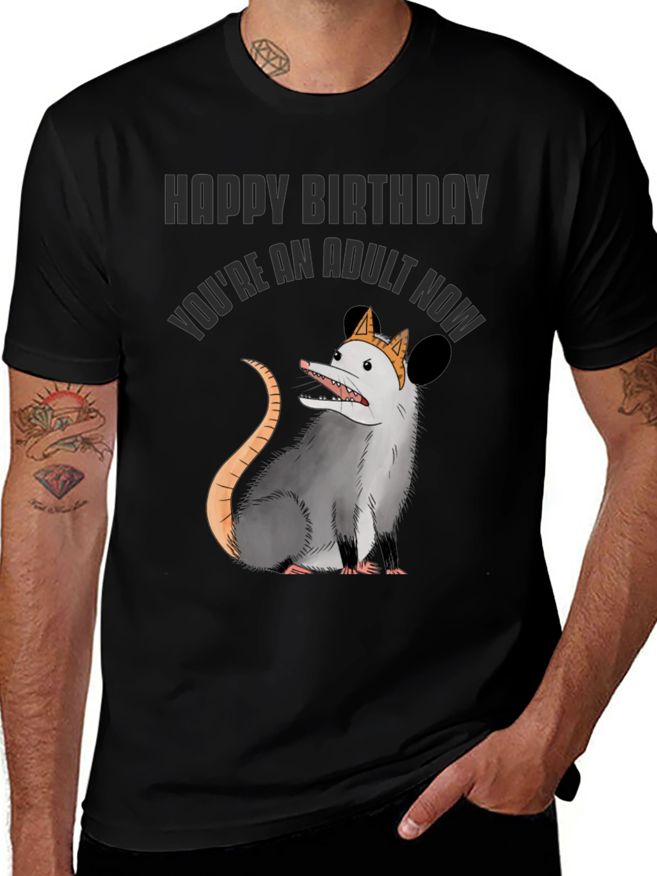 Funny Adult Birthday Opossum T-Shirt