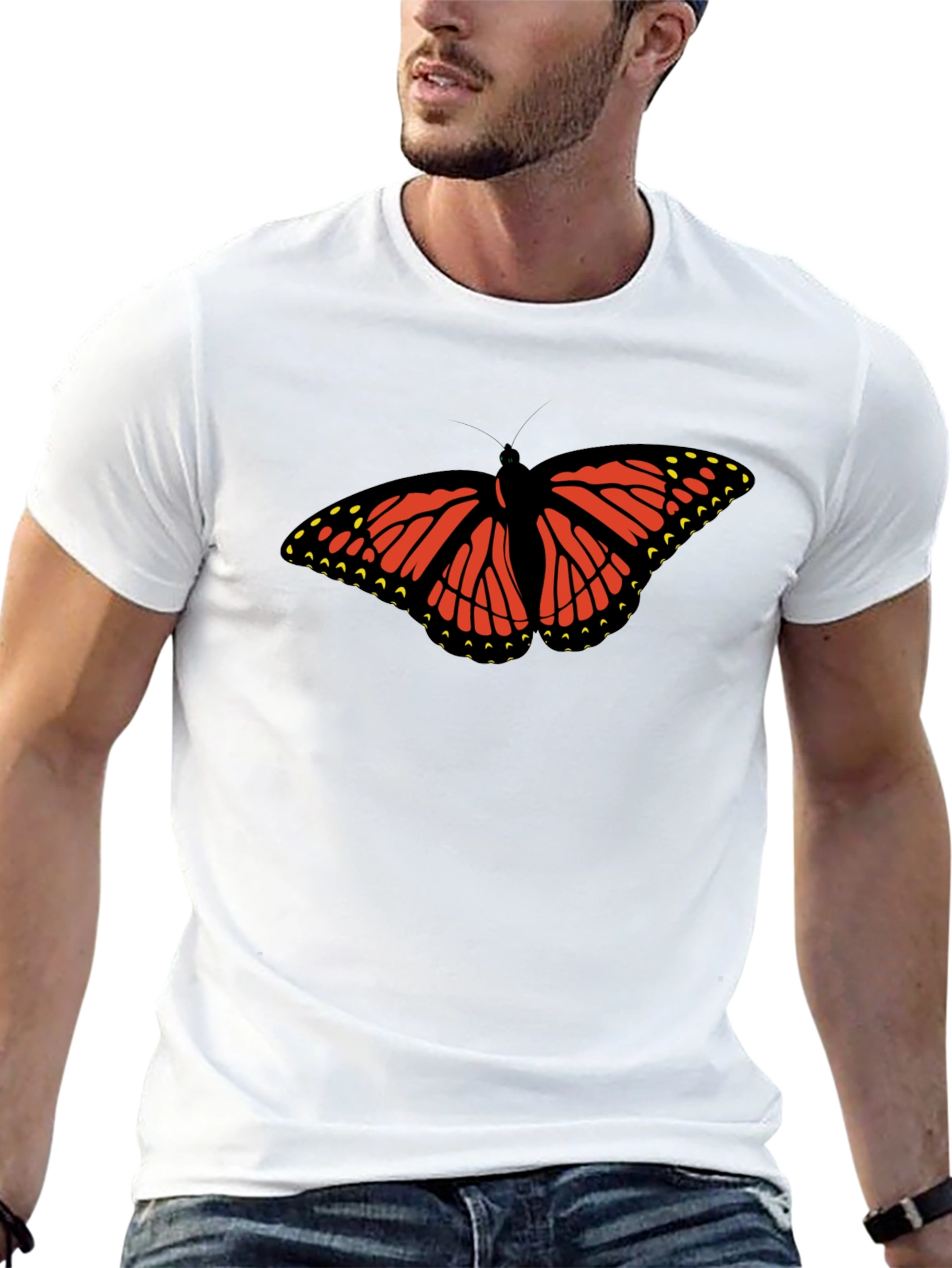 Butterfly Graphic Black T-Shirt