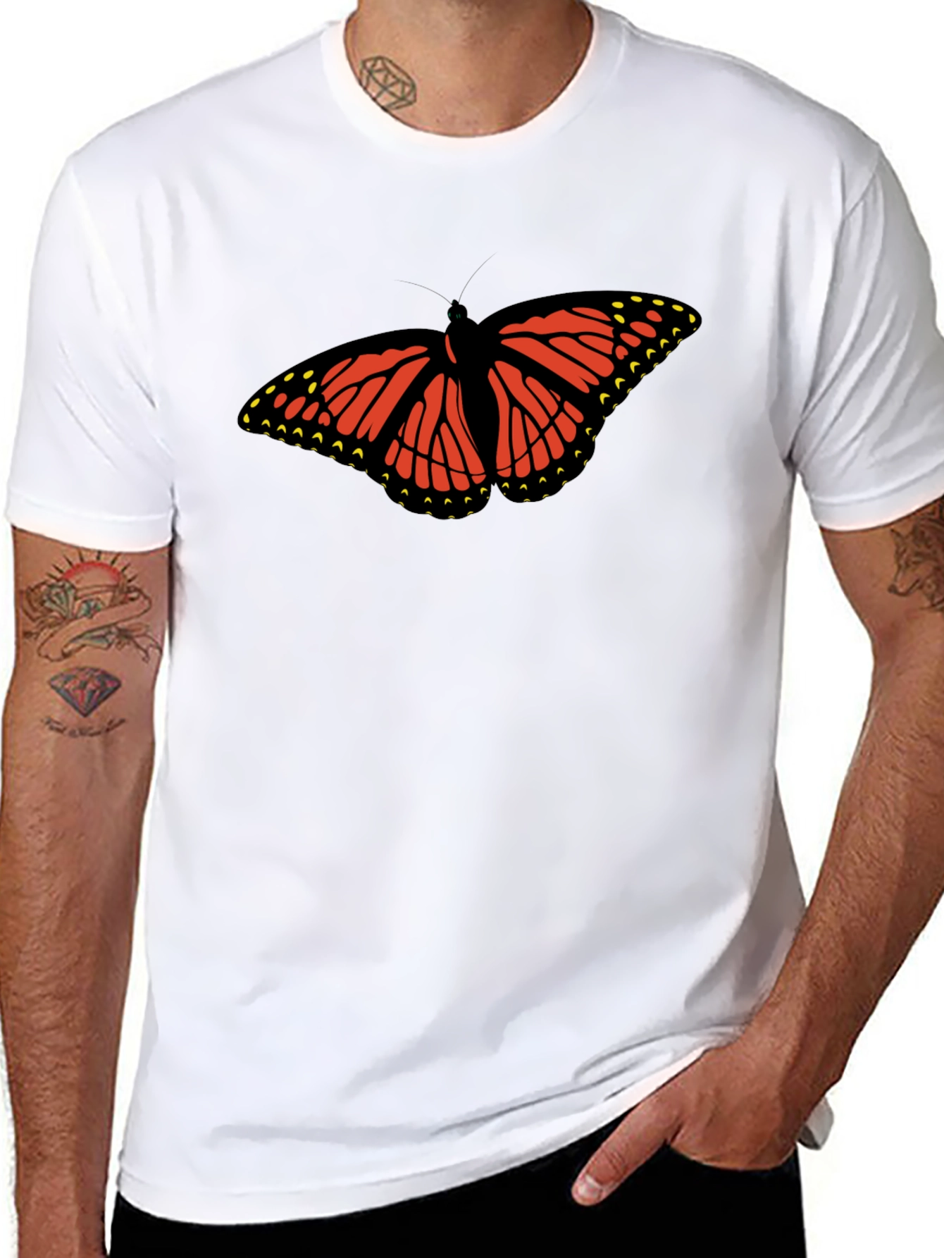 Butterfly Graphic Black T-Shirt