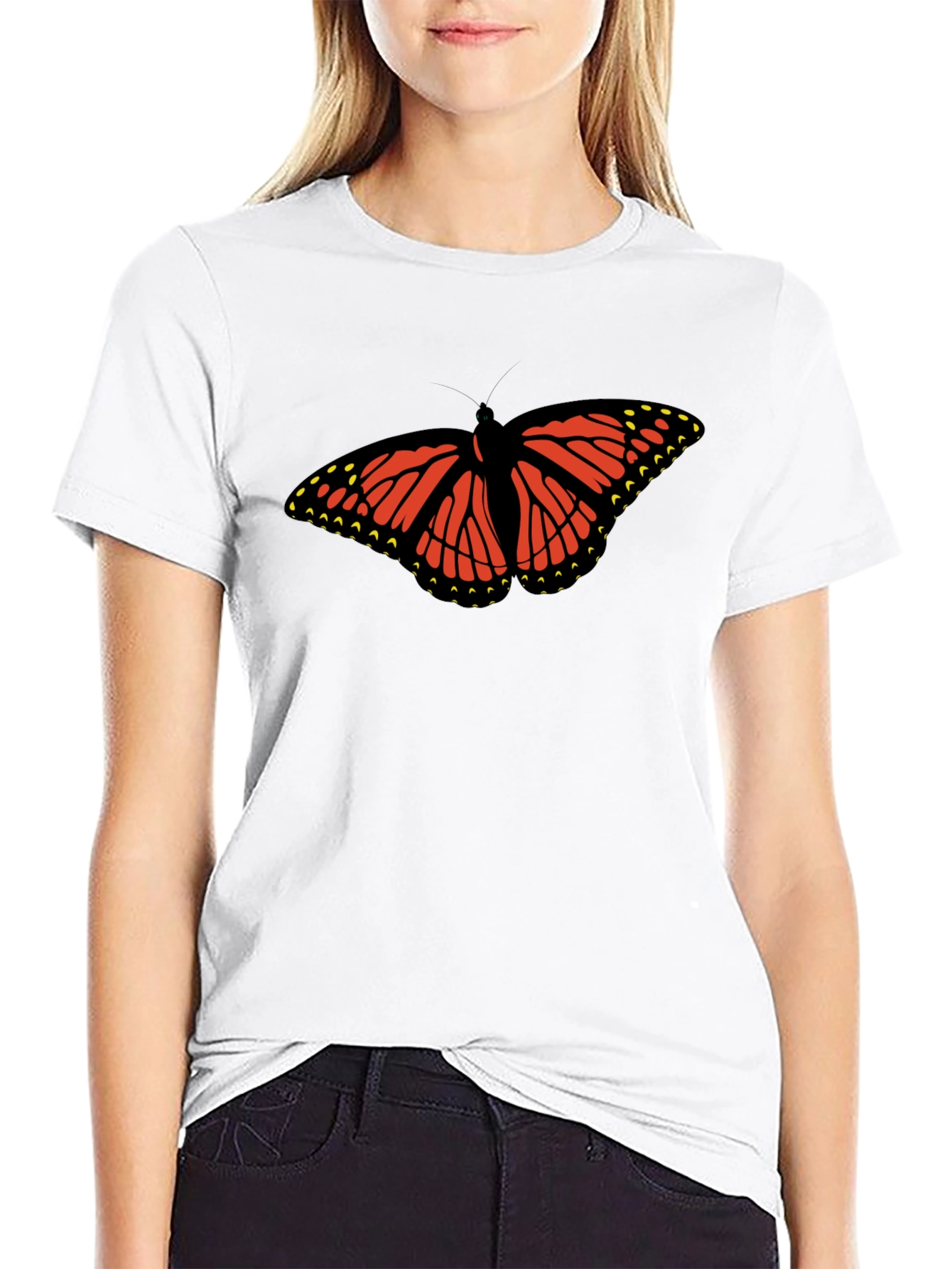Butterfly Graphic Black T-Shirt