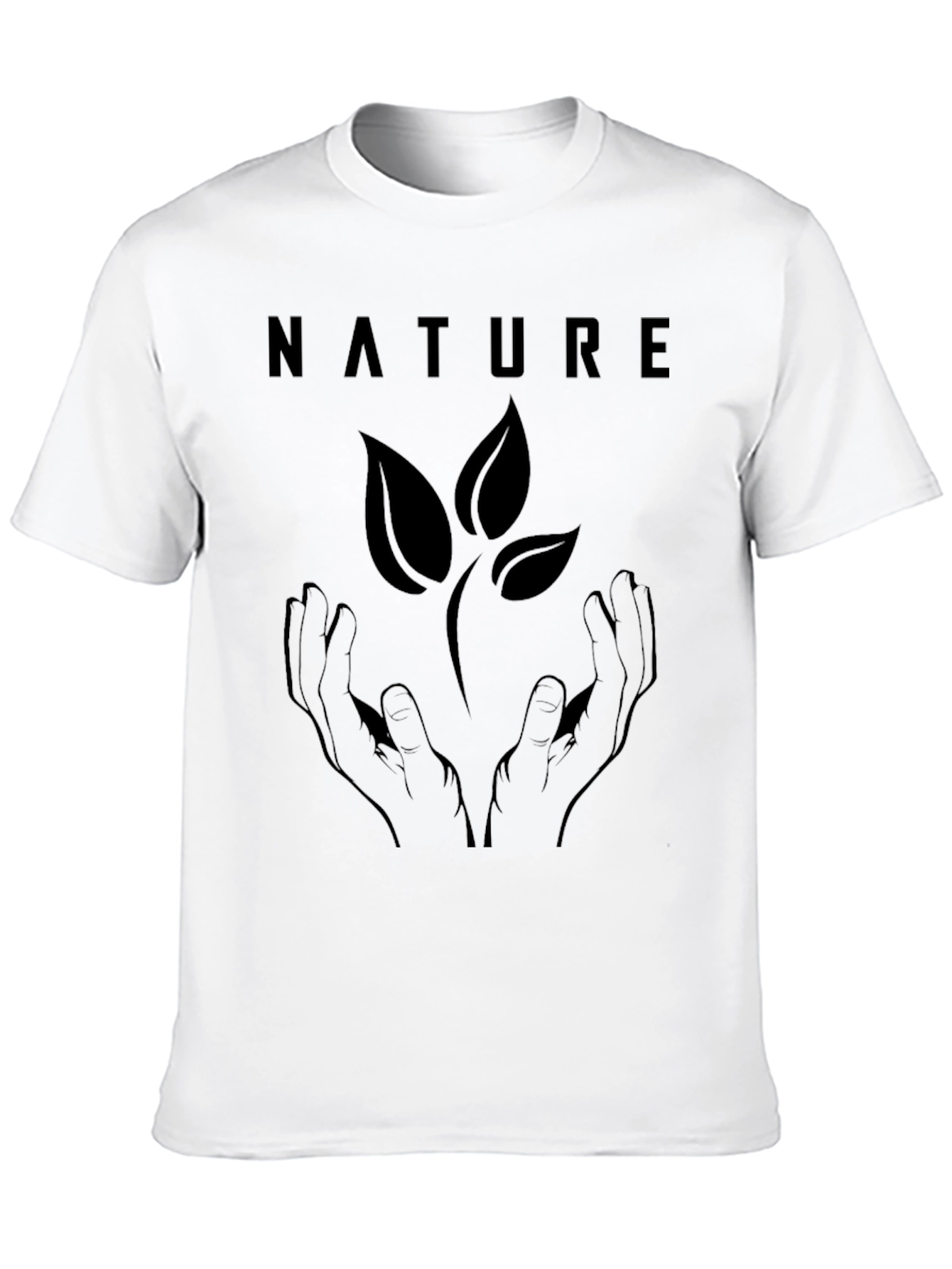 Nature Hands Graphic Tee - Eco Friendly Design