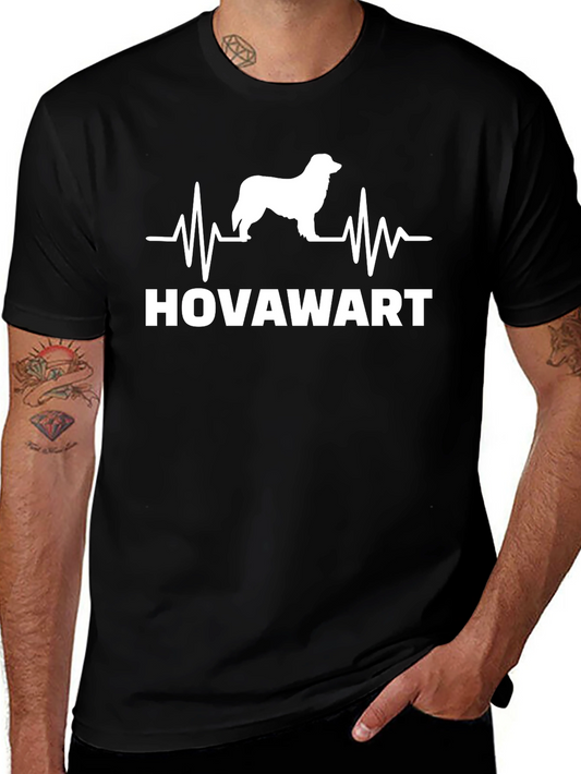 Hovawart Dog Breed Heartbeat T-Shirt - Black