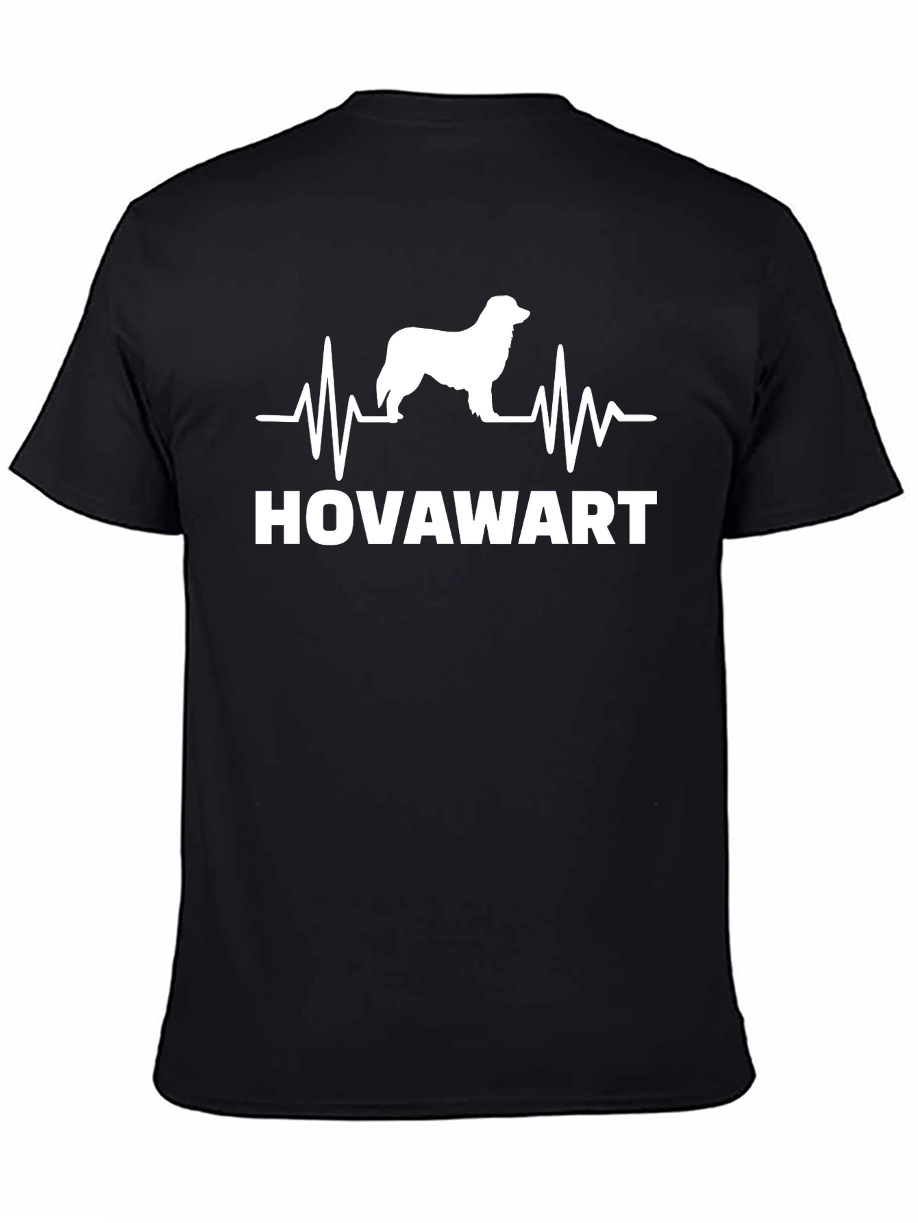 Hovawart Dog Breed Heartbeat T-Shirt - Black