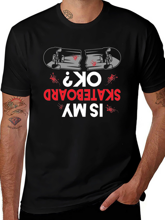 Broken Skateboard Graphic Tee - Humorous Skateboarding T-Shirt
