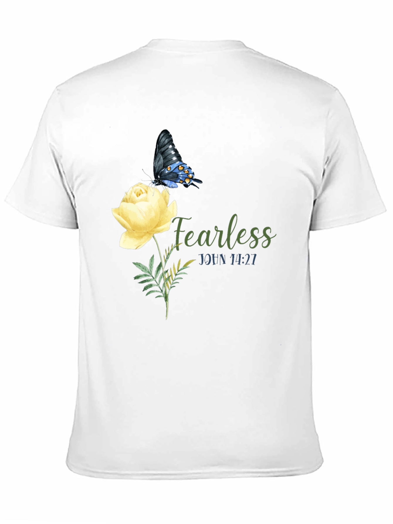 Fearless Butterfly & Rose Graphic Tee