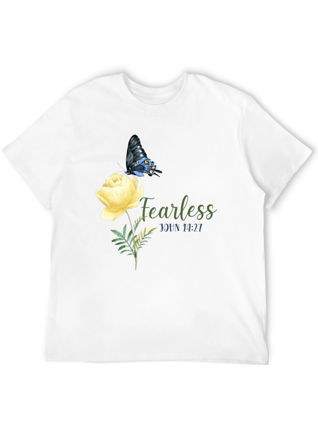 Fearless Butterfly & Rose Graphic Tee