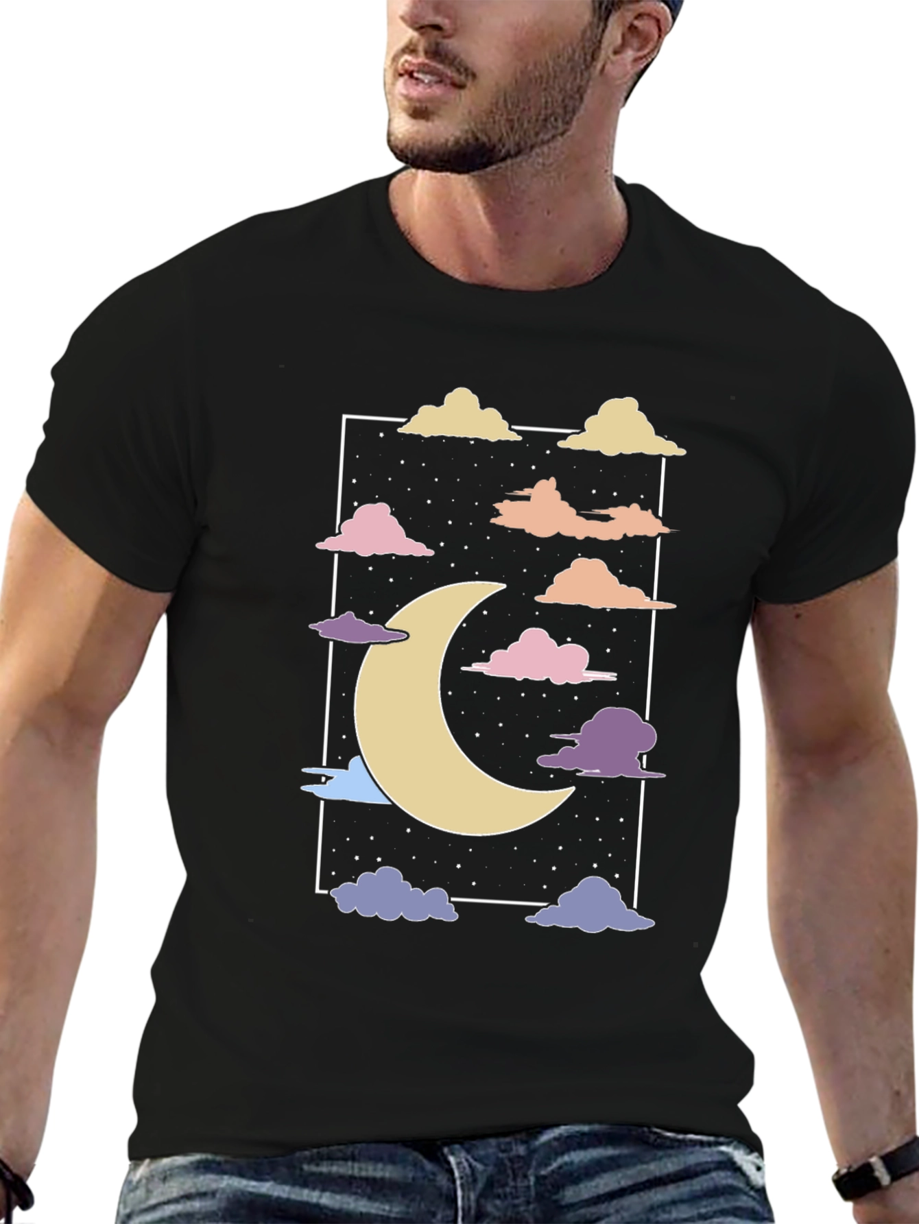 Dreamy Moon & Clouds Graphic Tee