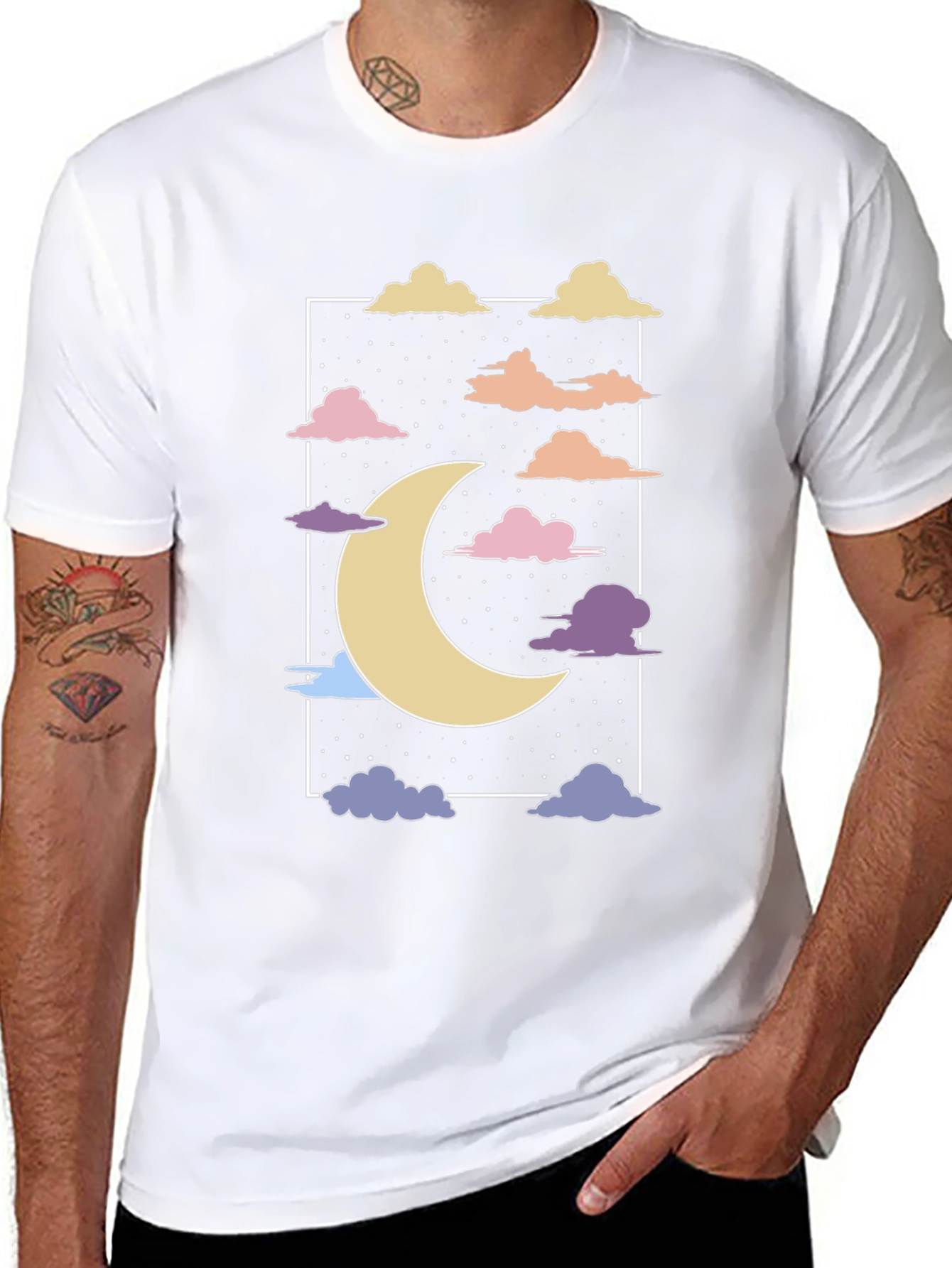 Dreamy Moon & Clouds Graphic Tee