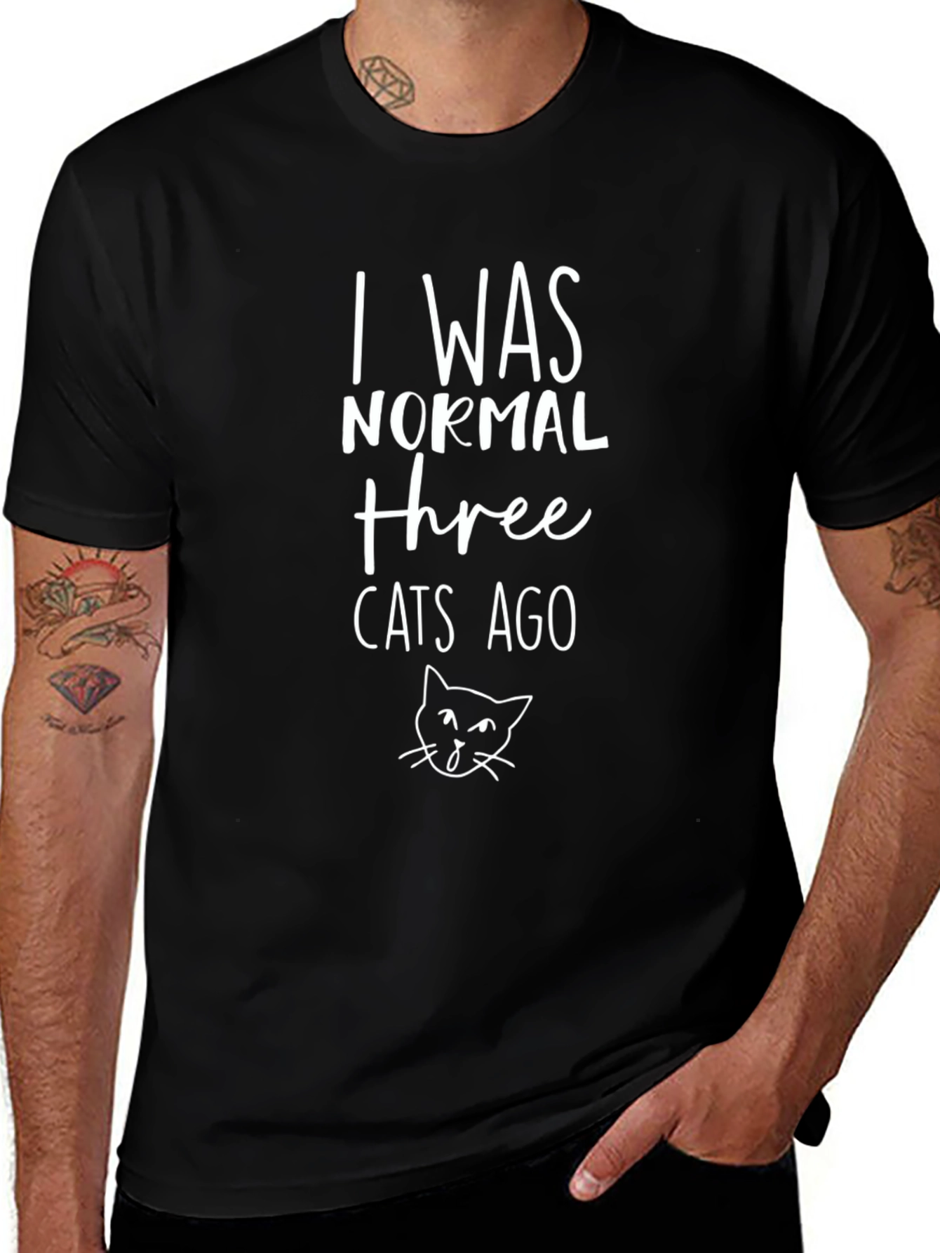 Funny Three Cats Ago Graphic Tee