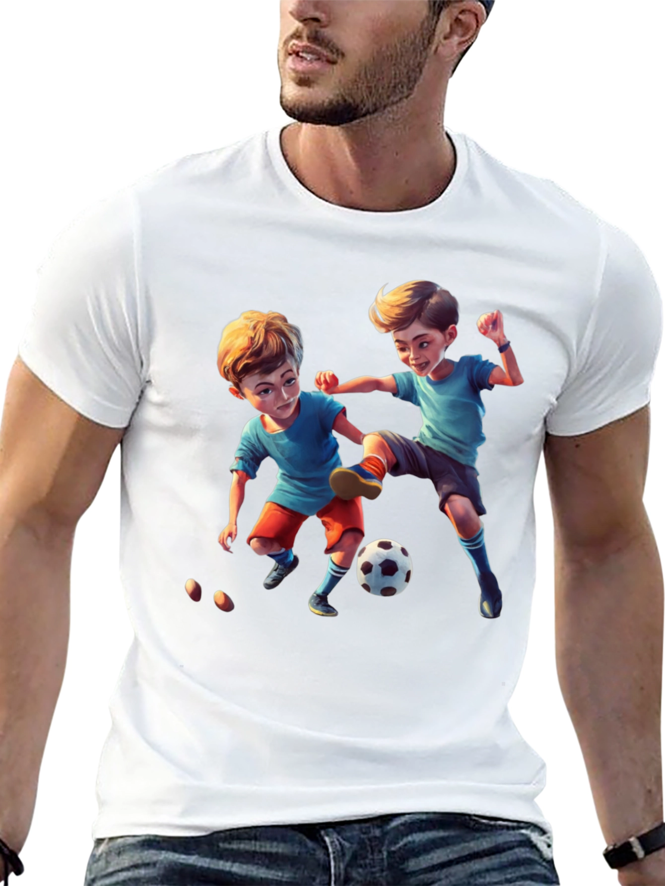Boys Soccer Graphic T-Shirt - Playtime Fun!