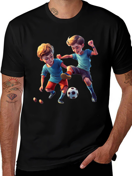 Boys Soccer Graphic T-Shirt - Playtime Fun!