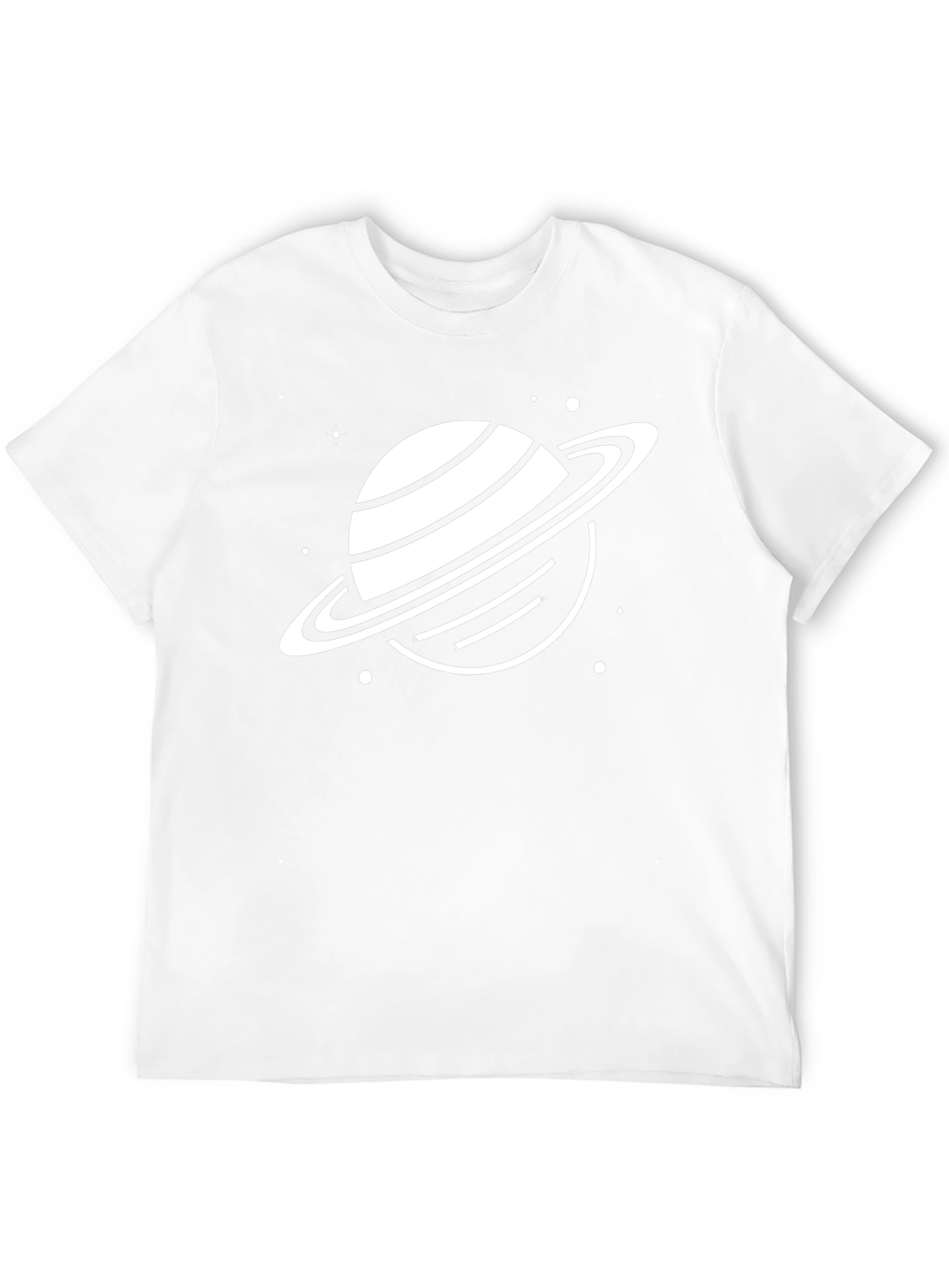 Saturn Graphic Tee - Black Cotton Blend T-Shirt