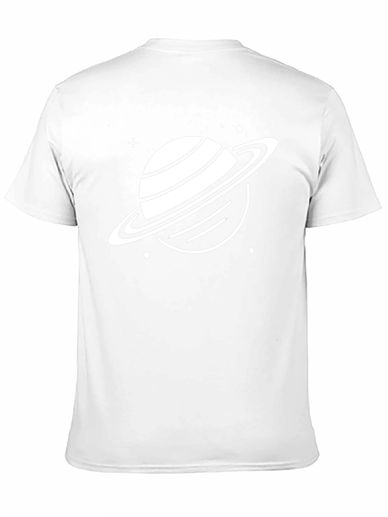 Saturn Graphic Tee - Black Cotton Blend T-Shirt