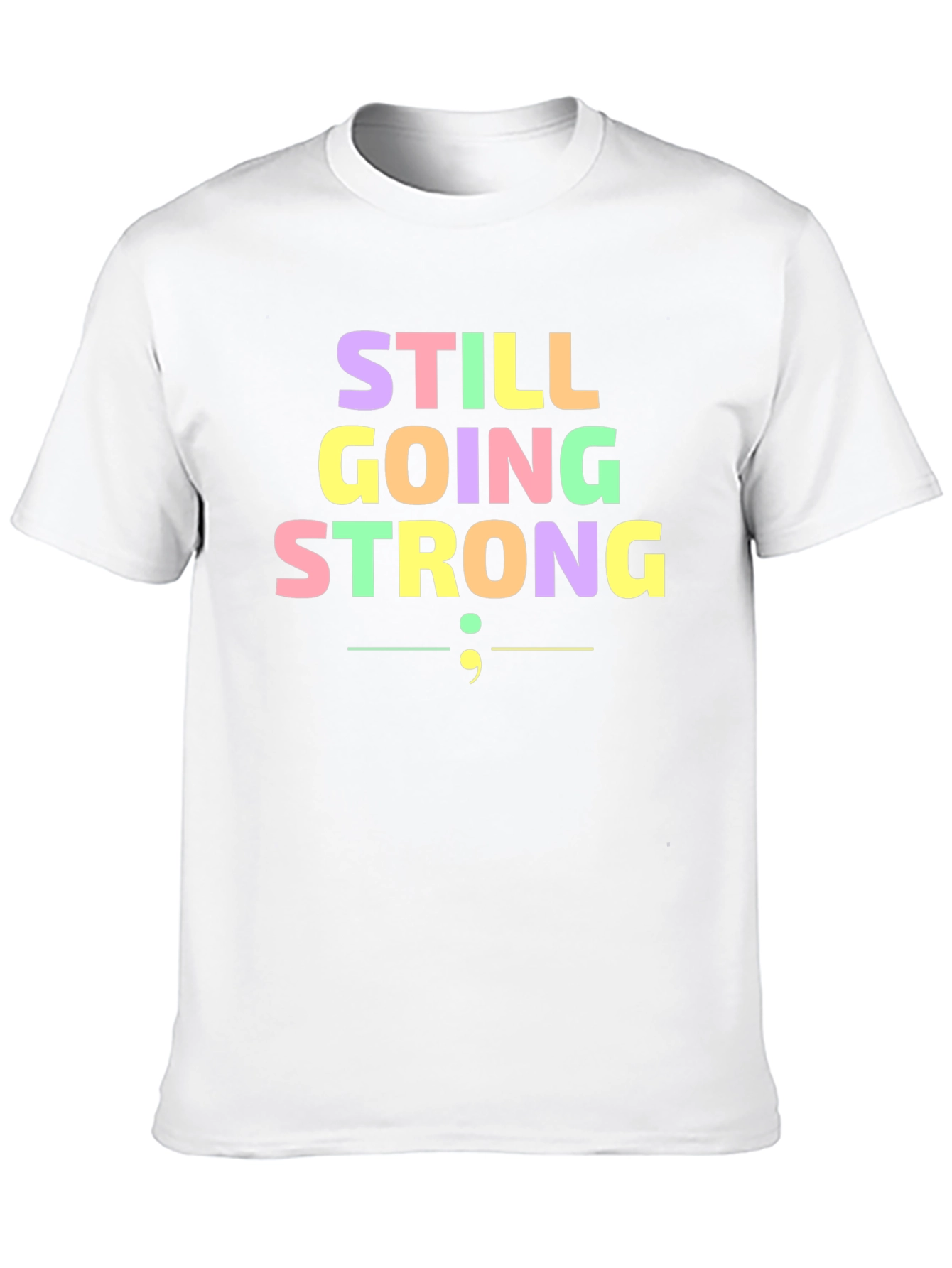 Still Going Strong Semicolon T-Shirt - Black