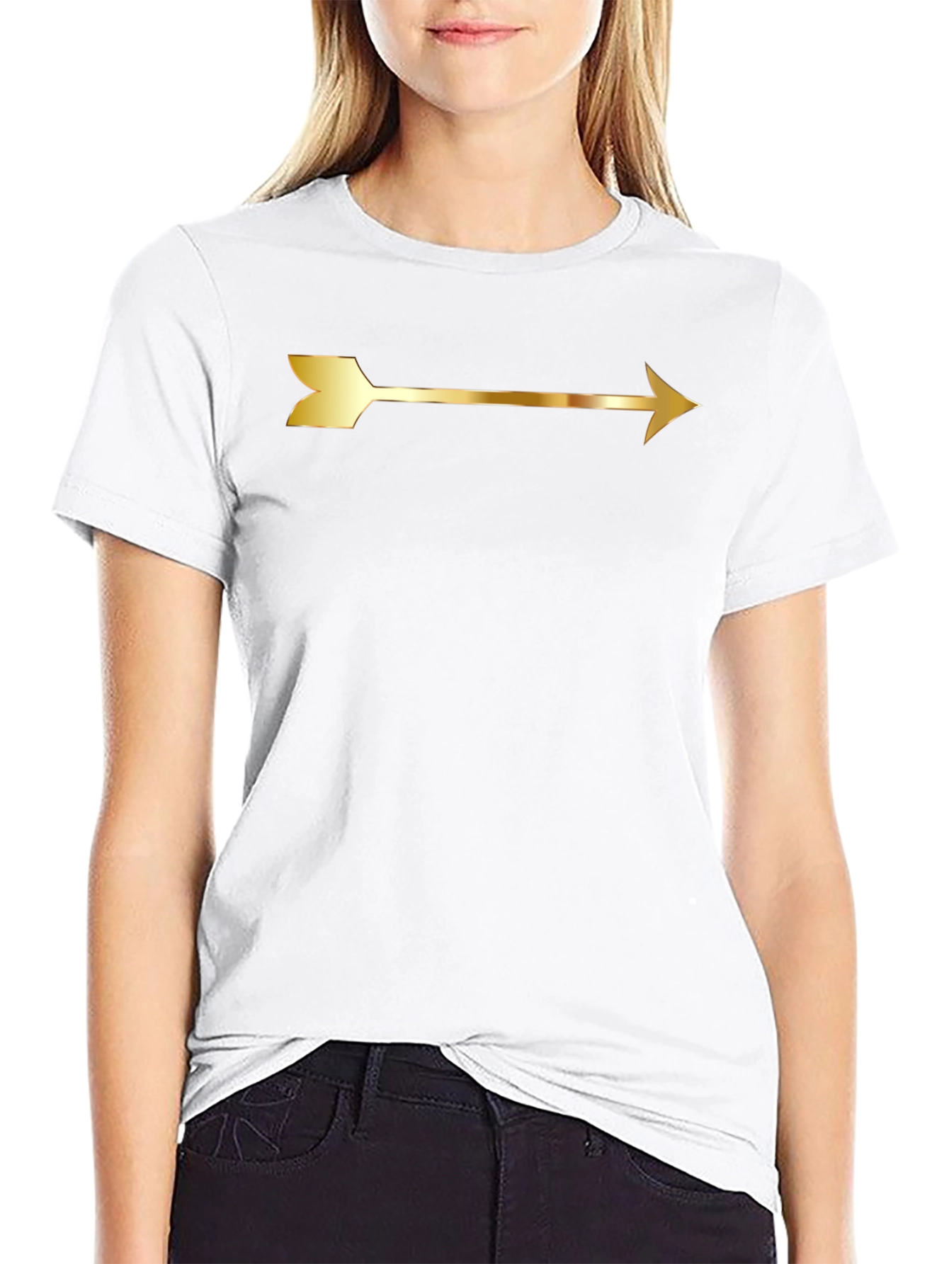 Gold Arrow Graphic Tee - Black Unisex T-Shirt