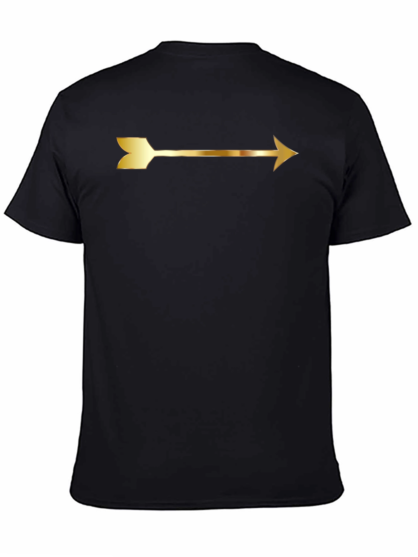 Gold Arrow Graphic Tee - Black Unisex T-Shirt