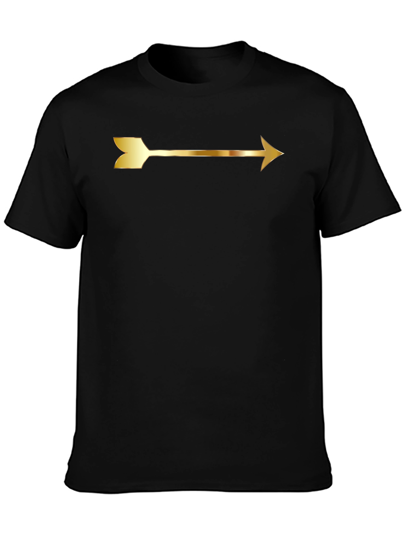 Gold Arrow Graphic Tee - Black Unisex T-Shirt