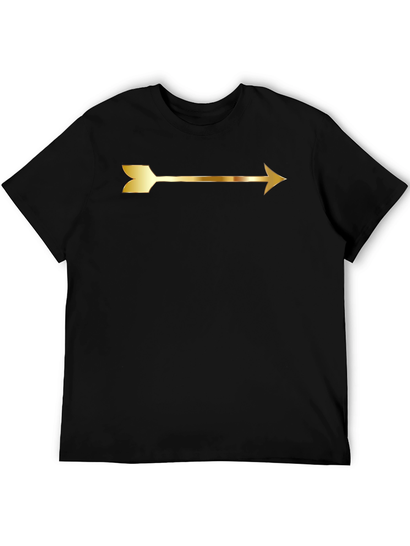 Gold Arrow Graphic Tee - Black Unisex T-Shirt