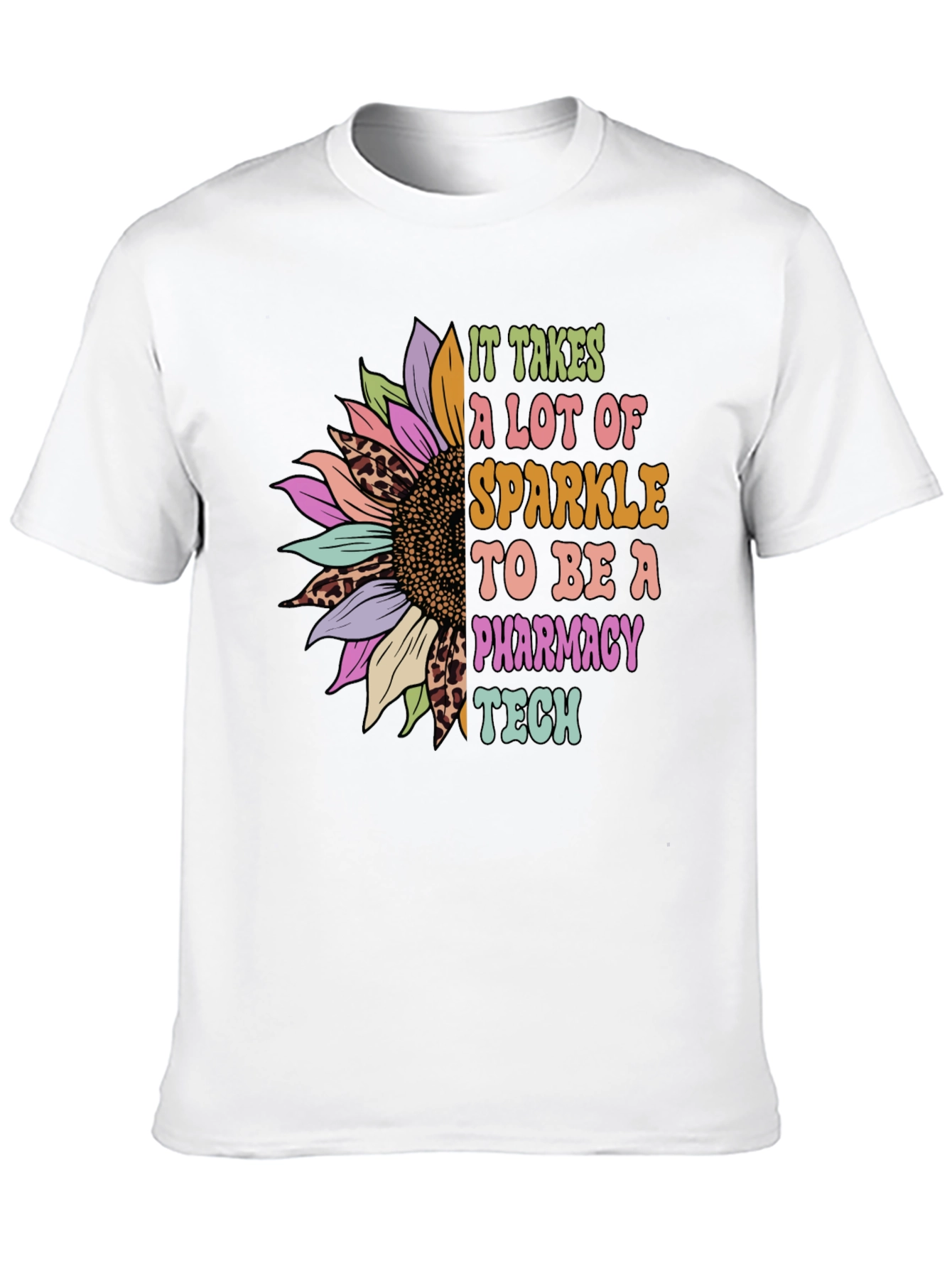 Pharmacy Tech Sunflower Graphic T-Shirt