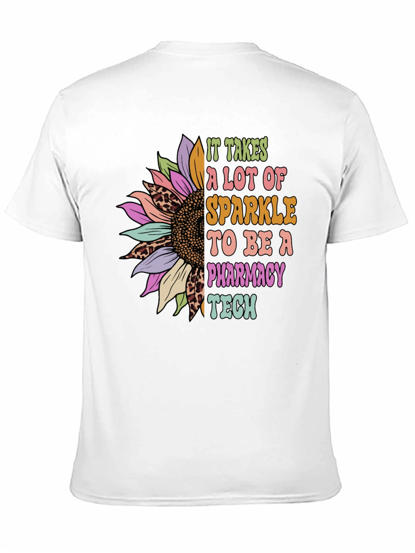 Pharmacy Tech Sunflower Graphic T-Shirt