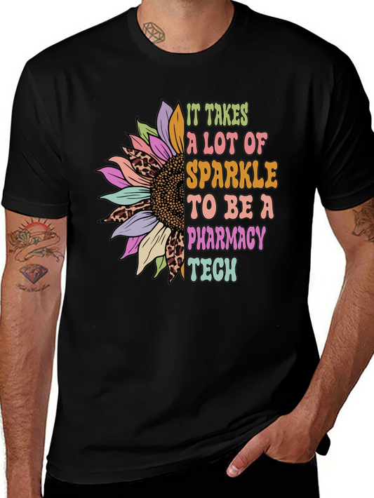Pharmacy Tech Sunflower Graphic T-Shirt