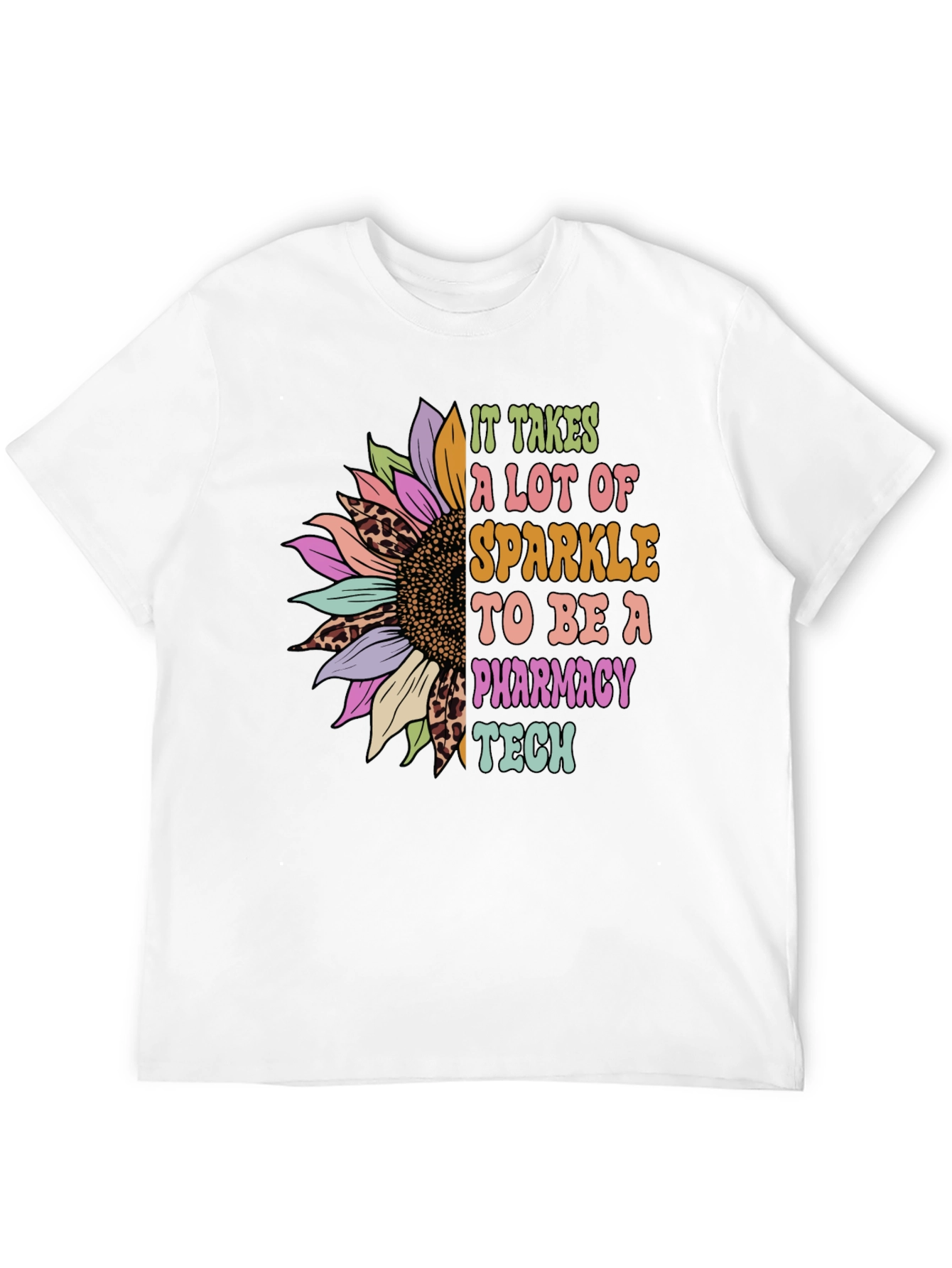 Pharmacy Tech Sunflower Graphic T-Shirt