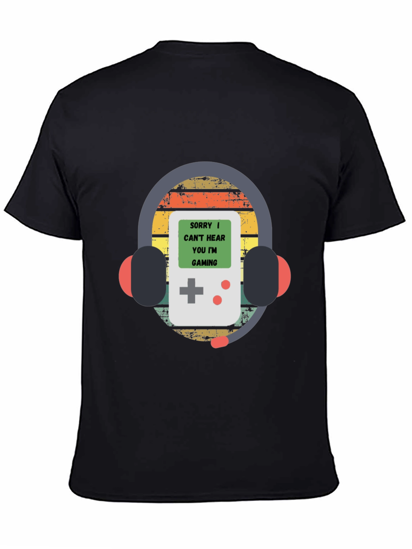 Sorry Gaming T-Shirt Gamer Headphones Retro Style Tee