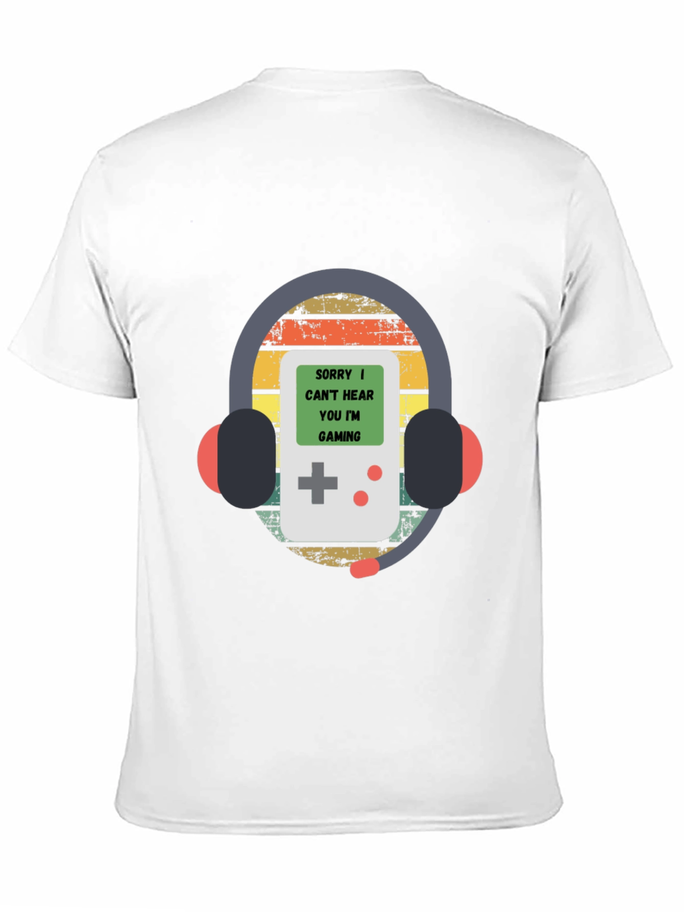 Sorry Gaming T-Shirt Gamer Headphones Retro Style Tee