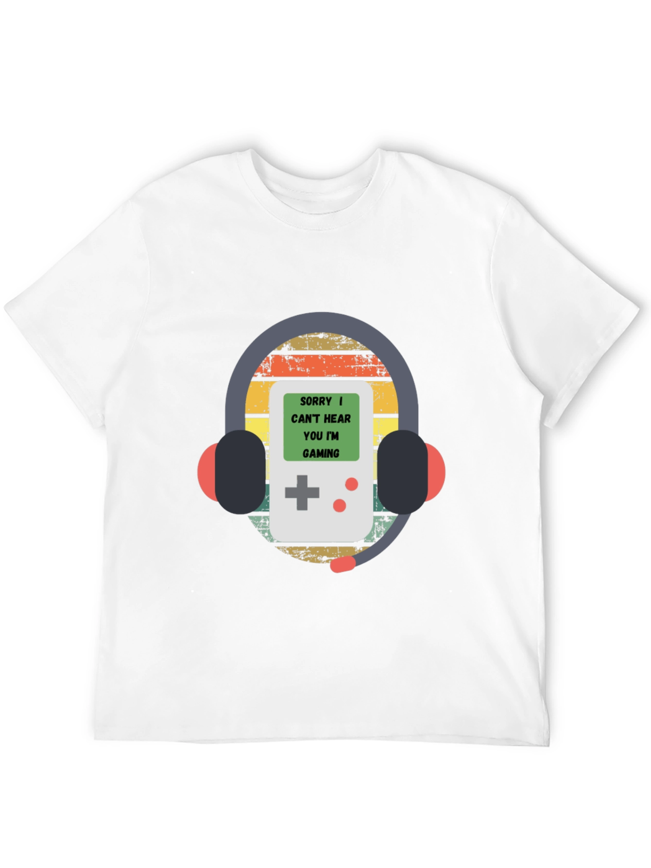 Sorry Gaming T-Shirt Gamer Headphones Retro Style Tee