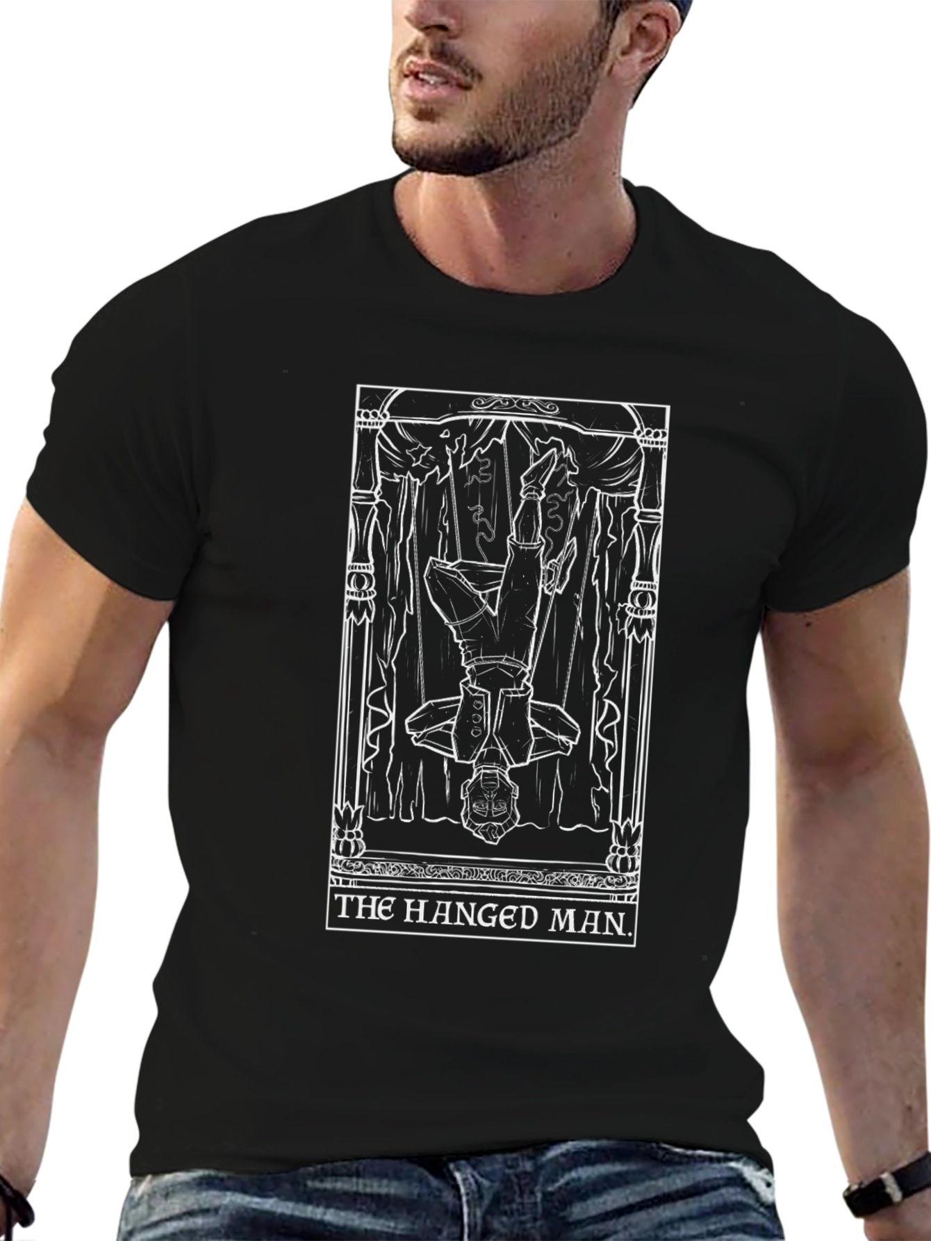 Hanged Man Tarot Card T-Shirt - Unique Graphic Tee