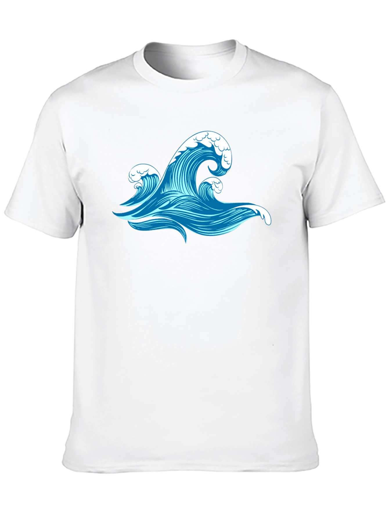 Ocean Wave Graphic Black T-Shirt