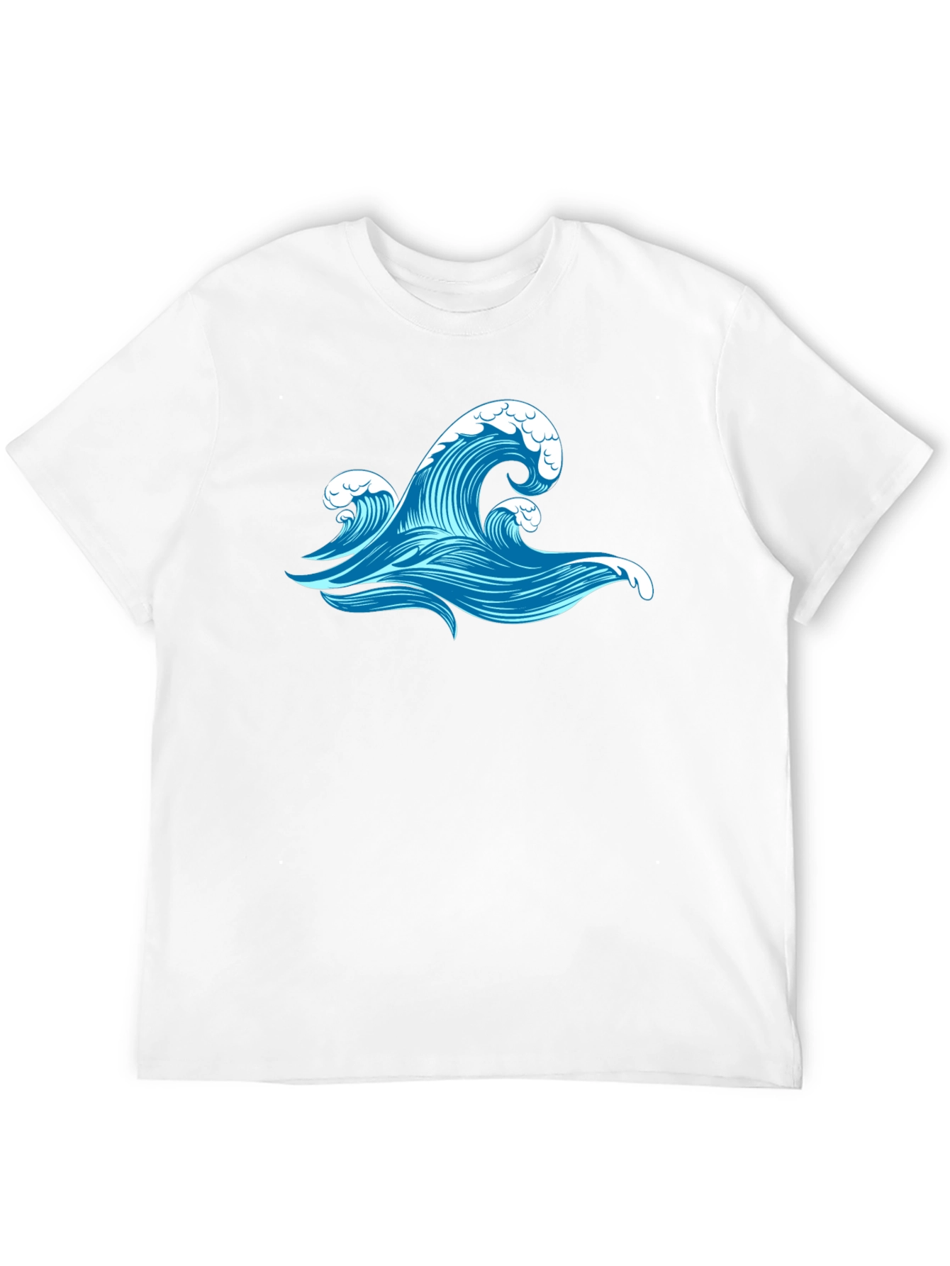 Ocean Wave Graphic Black T-Shirt