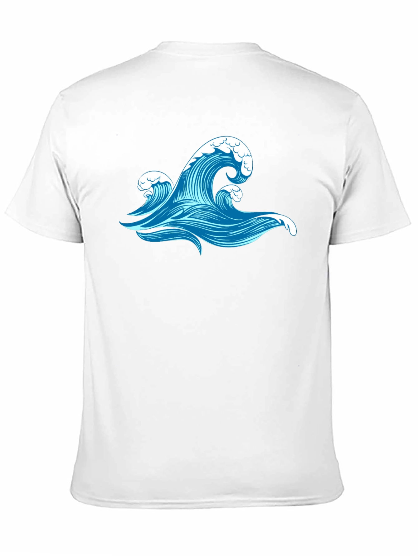 Ocean Wave Graphic Black T-Shirt