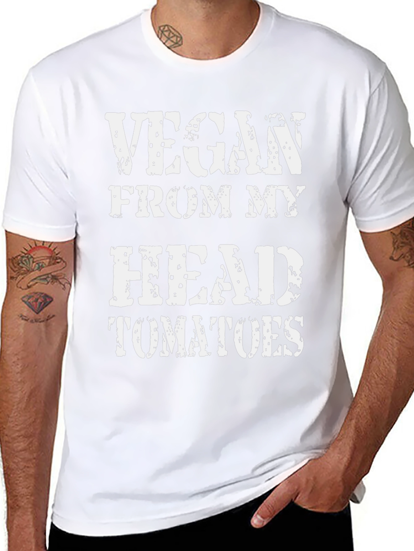Vegan From My Head Tomatoes Graphic T-Shirt