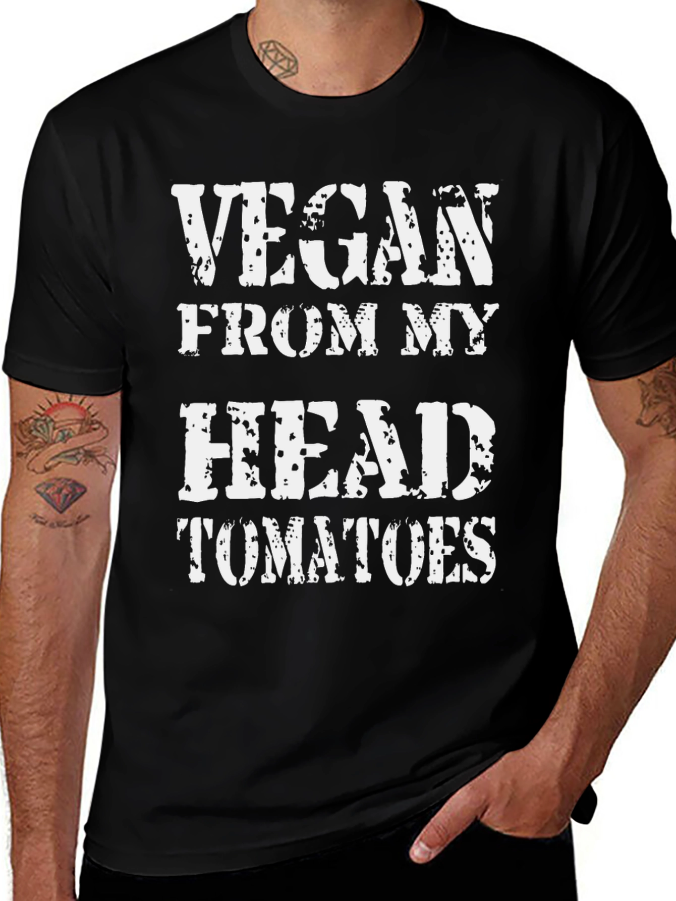 Vegan From My Head Tomatoes Graphic T-Shirt
