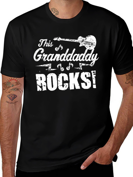 Granddaddy Rocks T-Shirt - Guitar Music Lover Gift