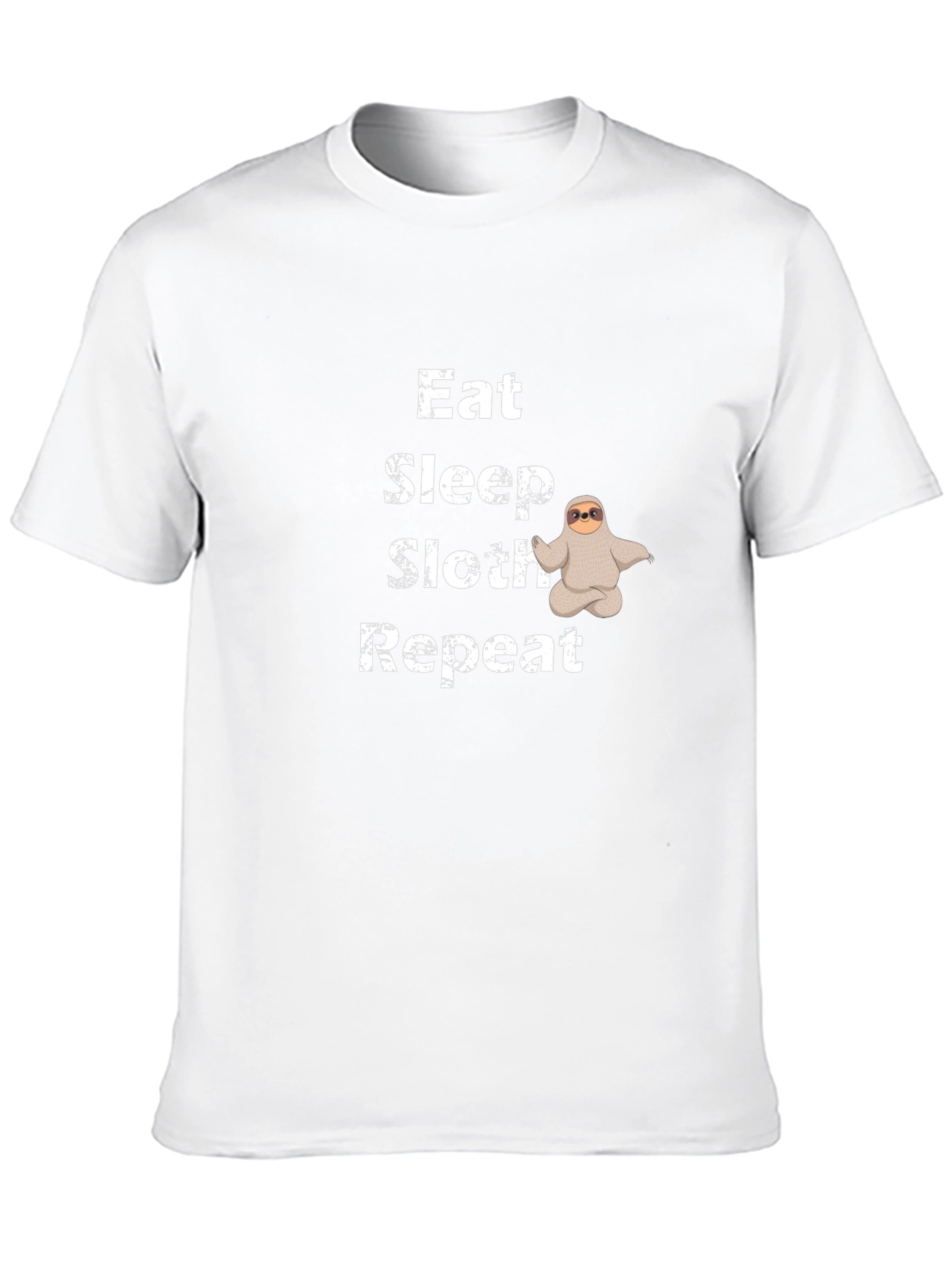 Eat Sleep Sloth Repeat Black T-Shirt