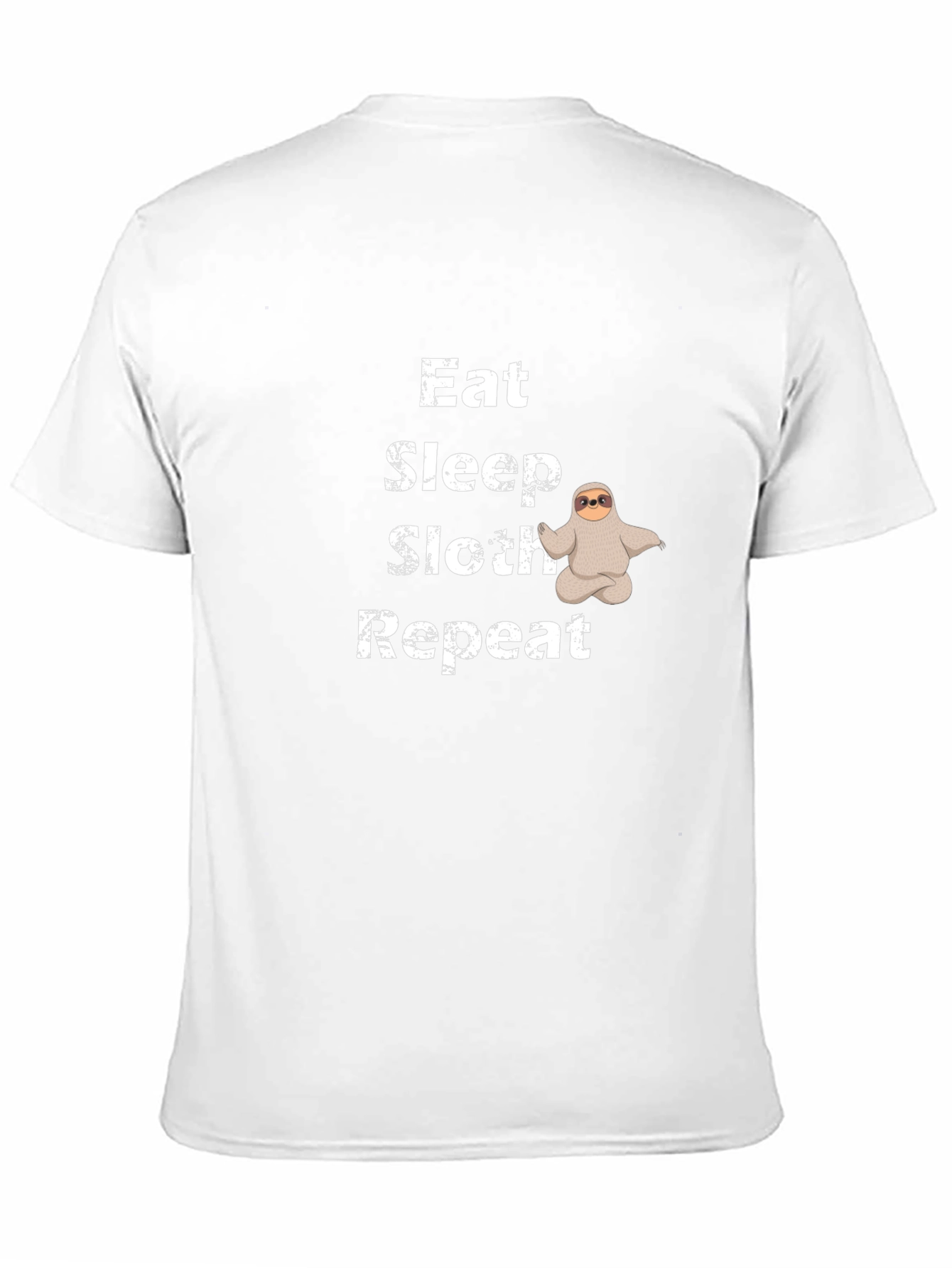 Eat Sleep Sloth Repeat Black T-Shirt