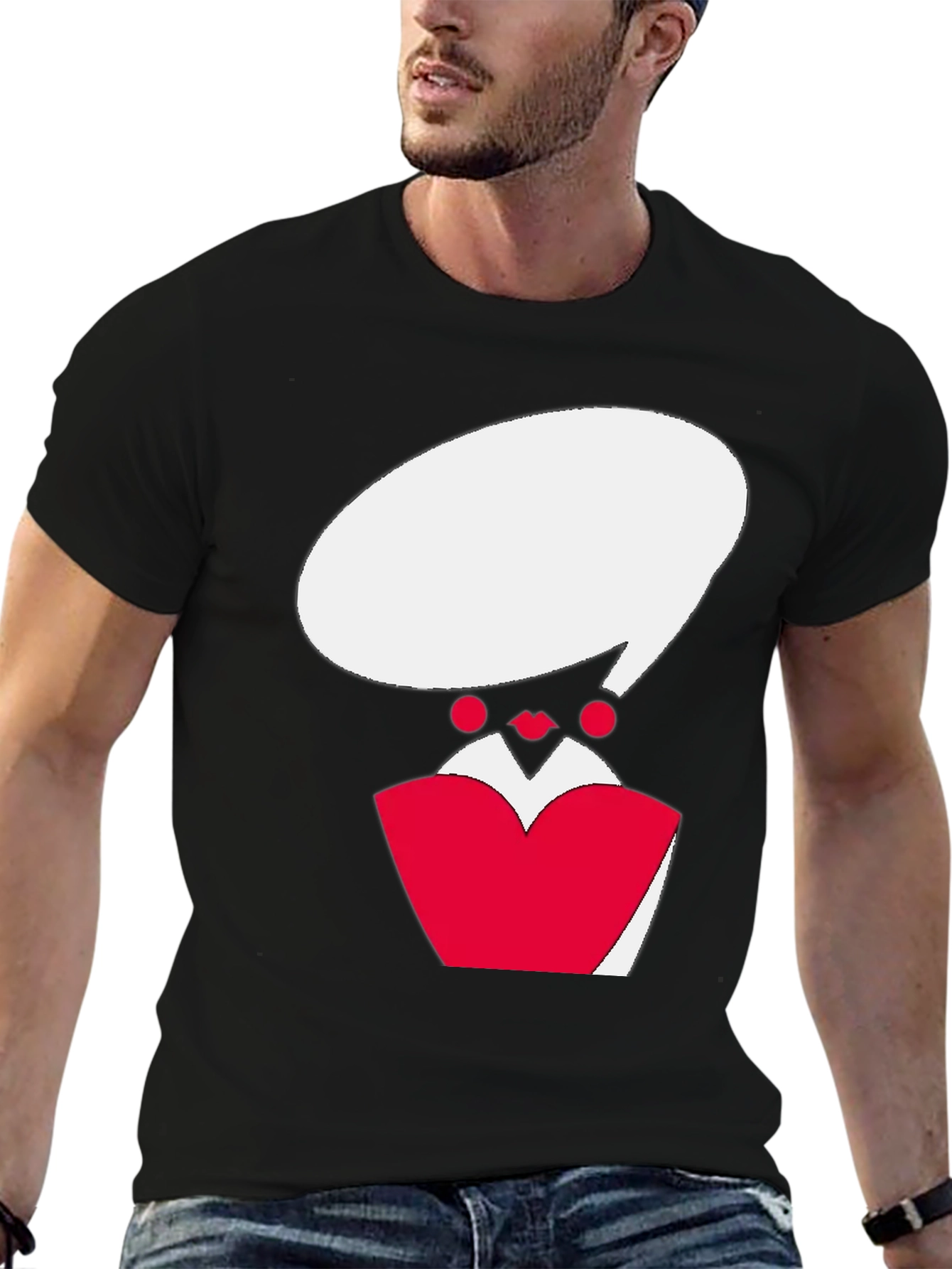 Queen of Hearts Graphic Tee - Black Cotton T-Shirt