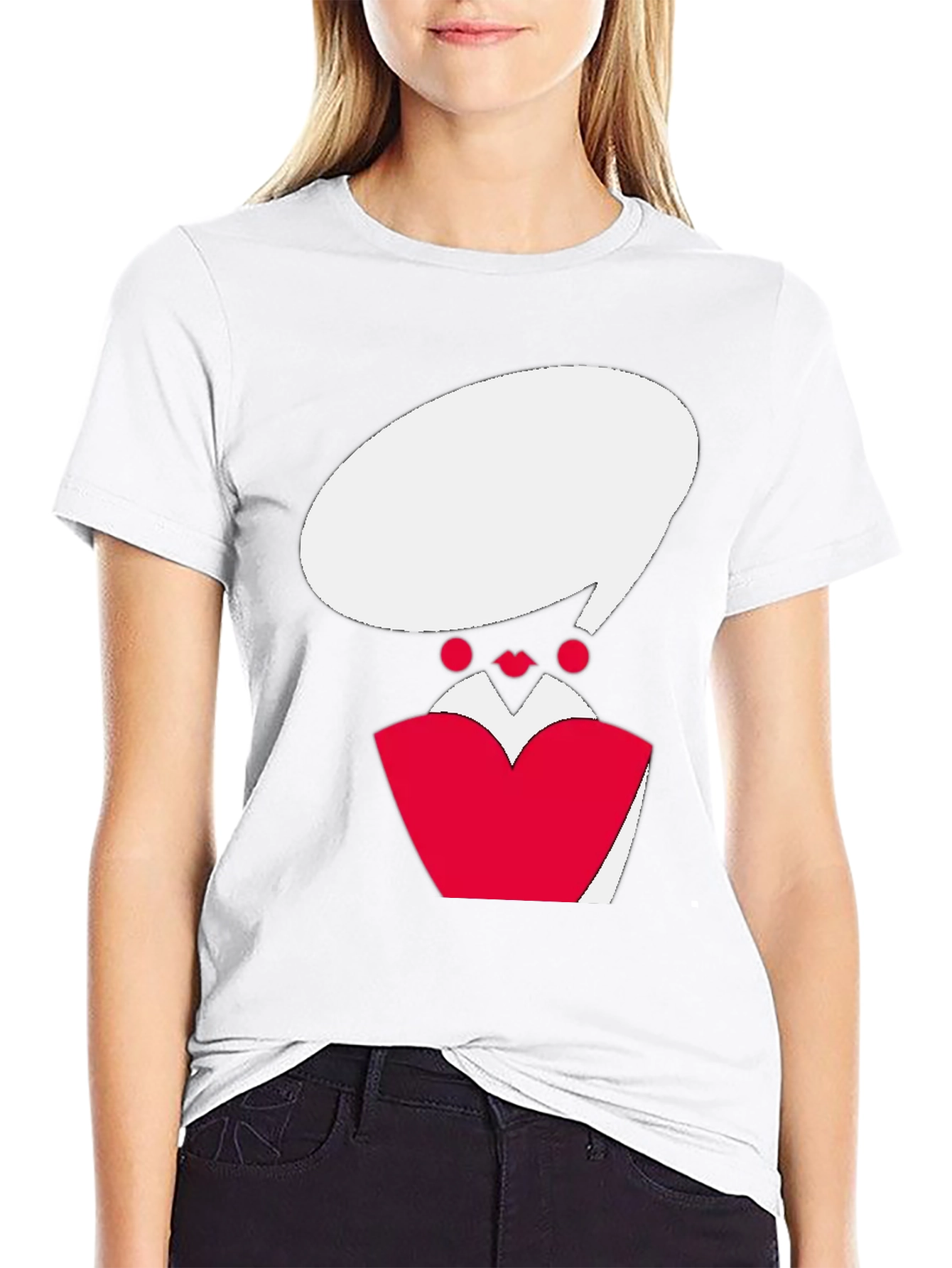 Queen of Hearts Graphic Tee - Black Cotton T-Shirt