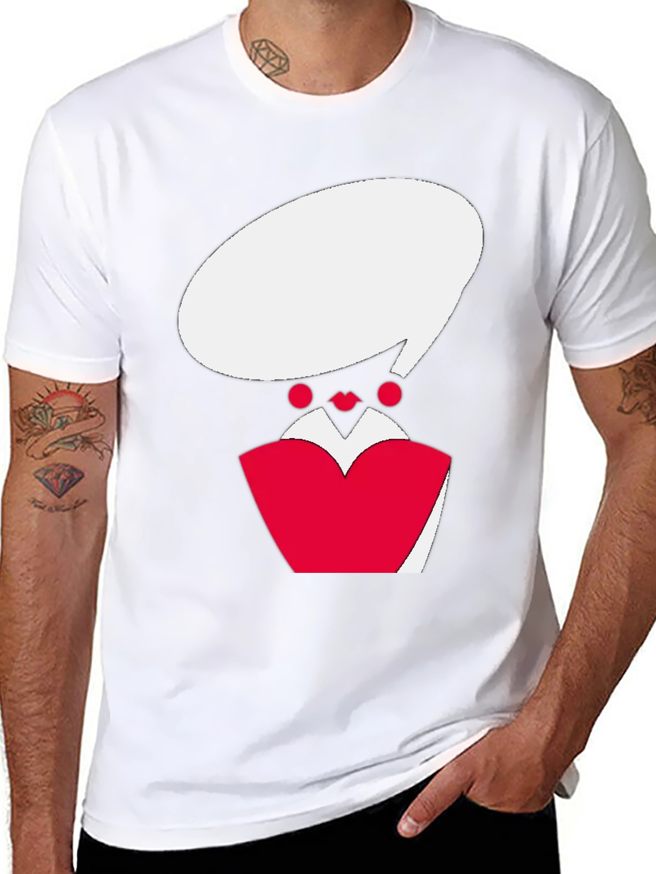 Queen of Hearts Graphic Tee - Black Cotton T-Shirt