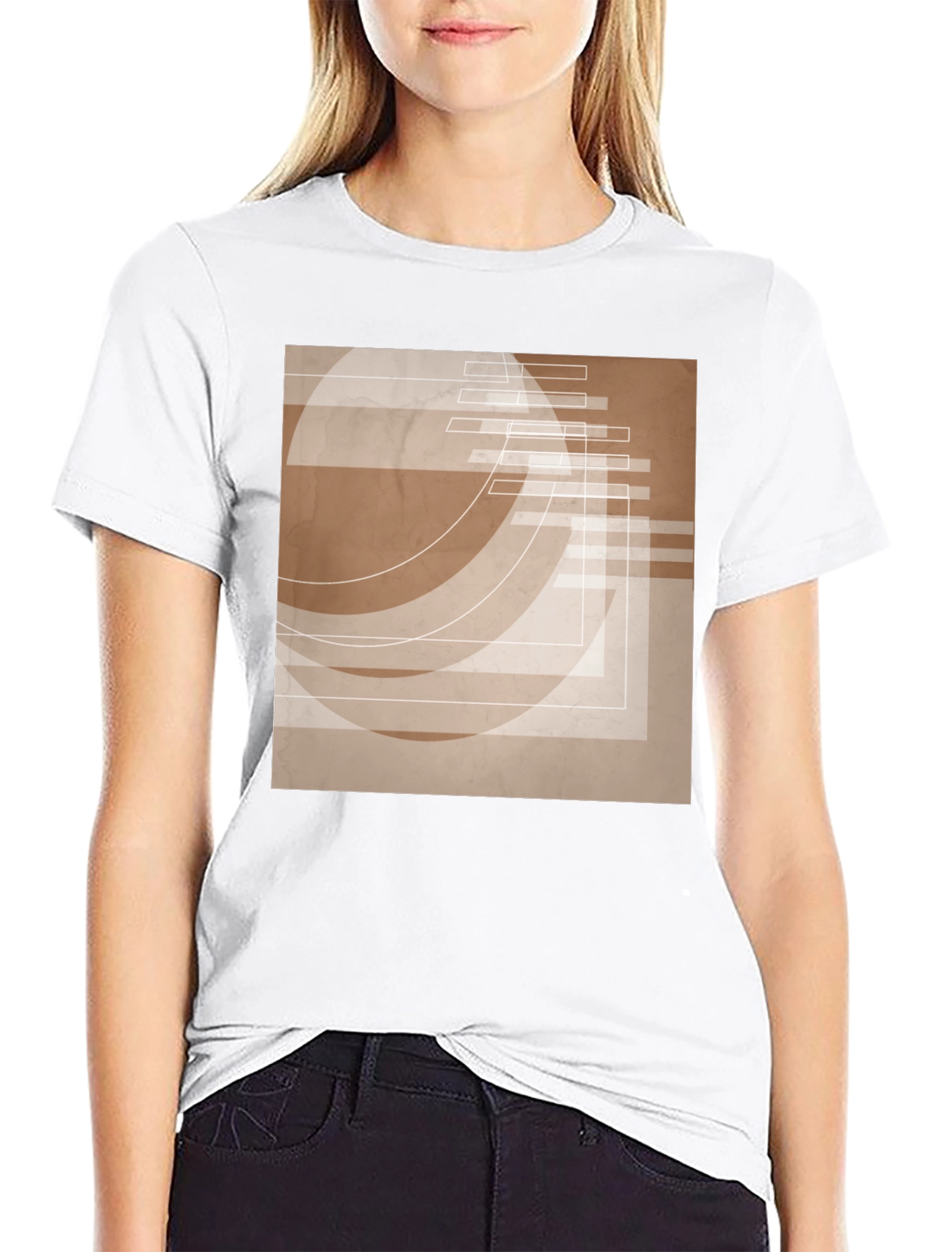 Abstract Graphic Print Tee - Modern Design