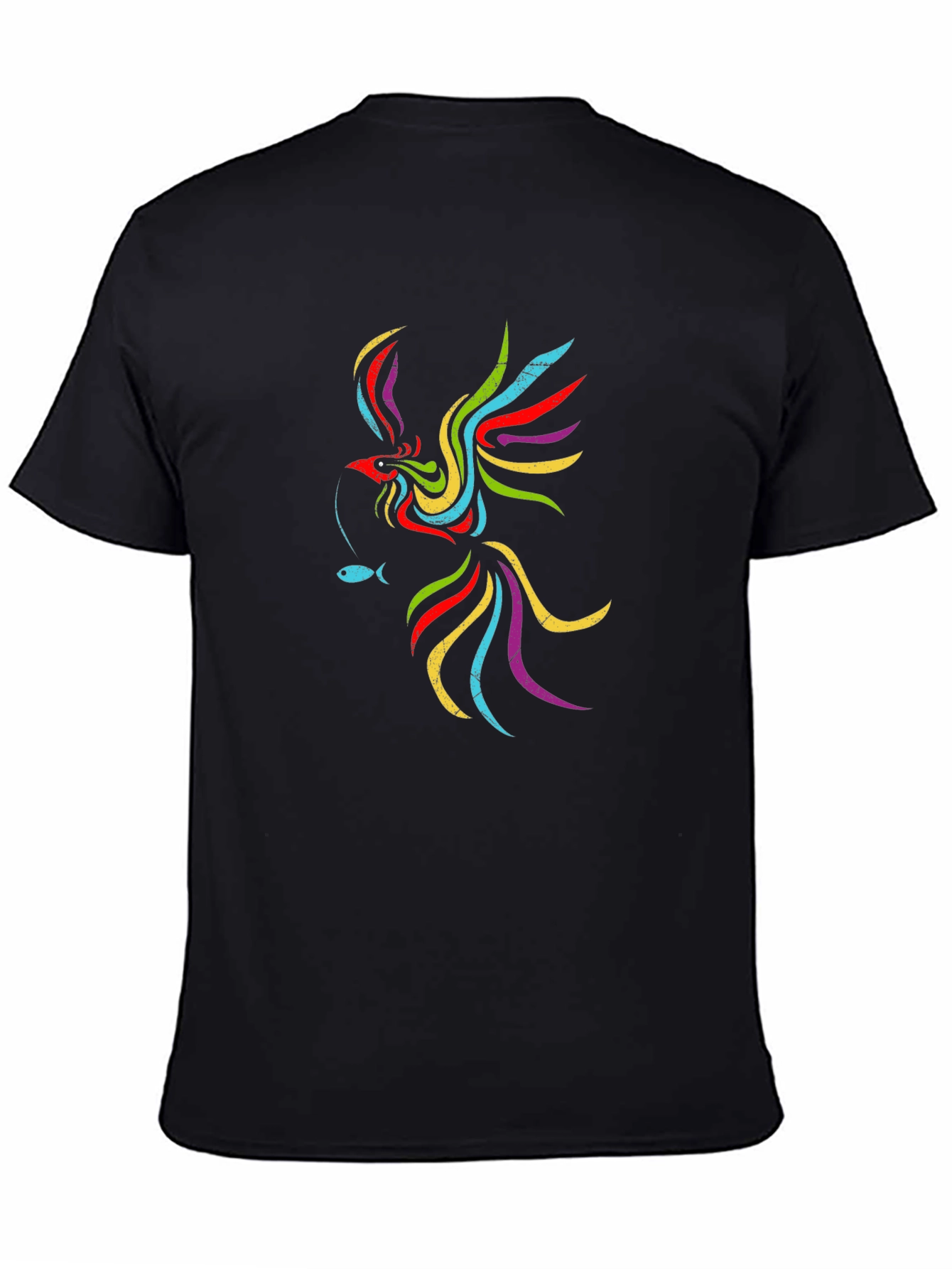 Phoenix Fish Black Graphic Tee