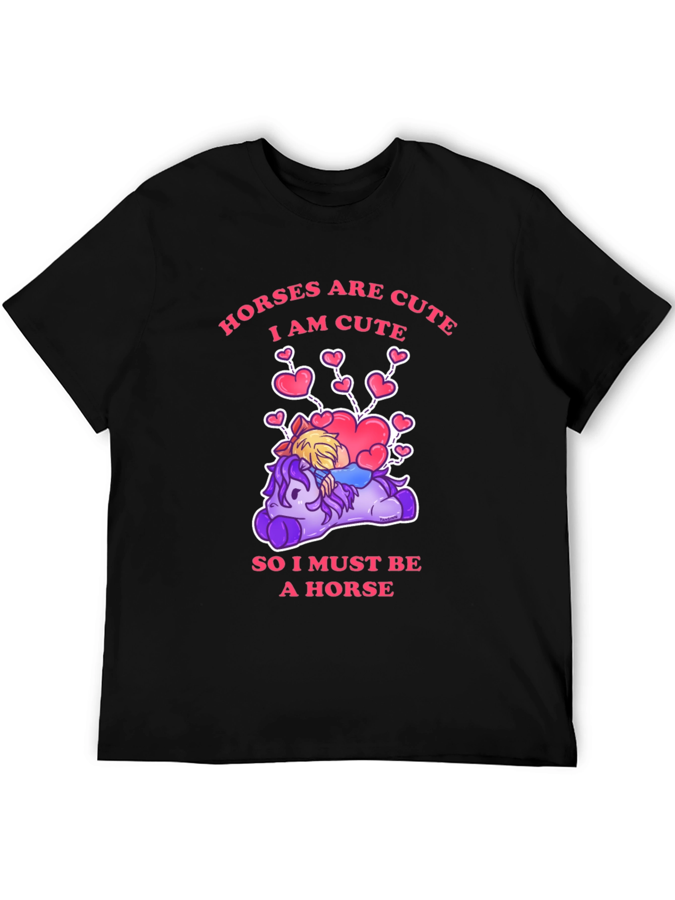 Cute Horse Cartoon Graphic T-Shirt